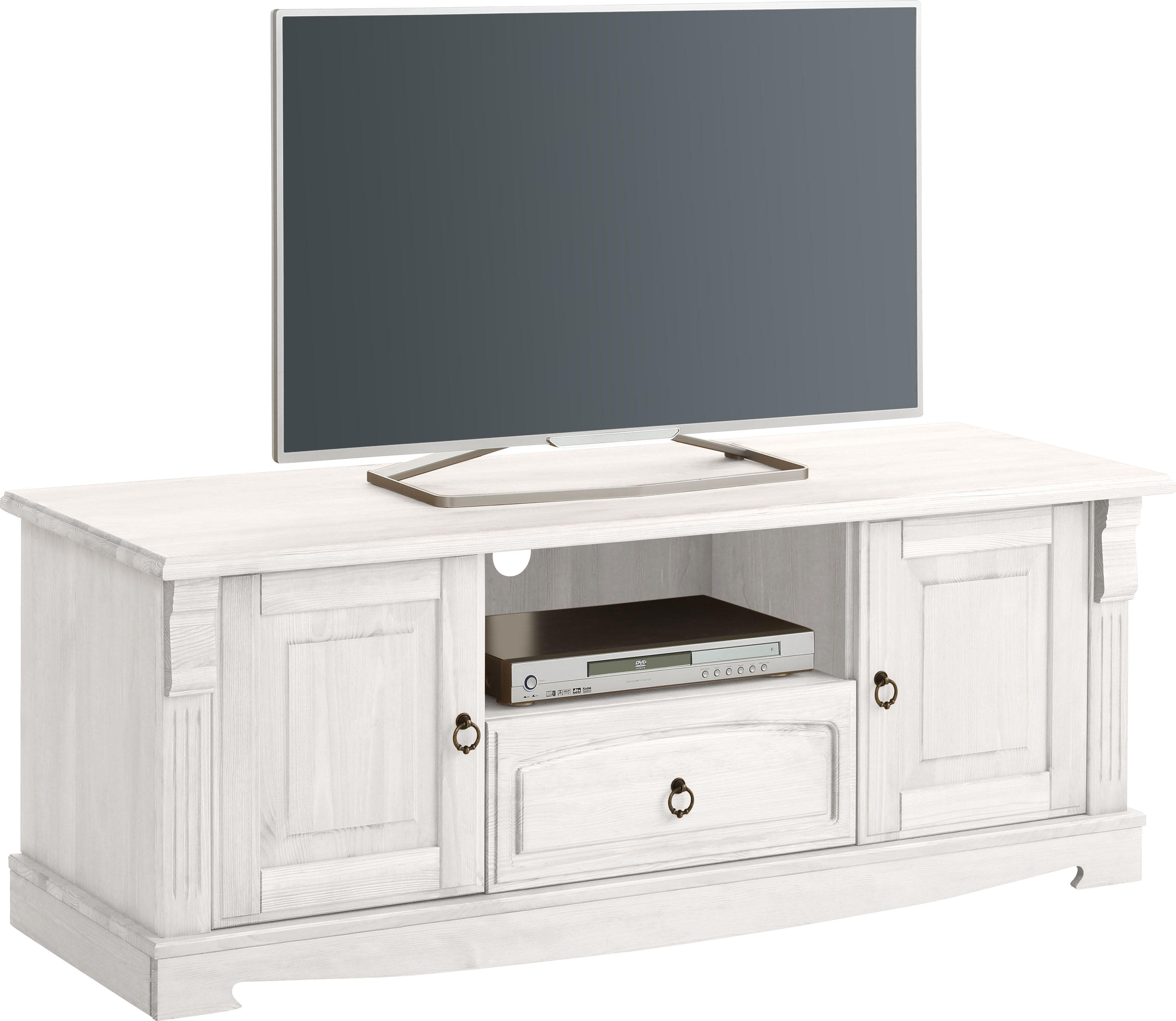 OTTO home Lowboard Anna Weiß Massivholz Landhausstil