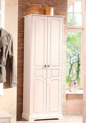 OTTO HOME Garderobenschrank Klera Weiß Massivholz Landhaus