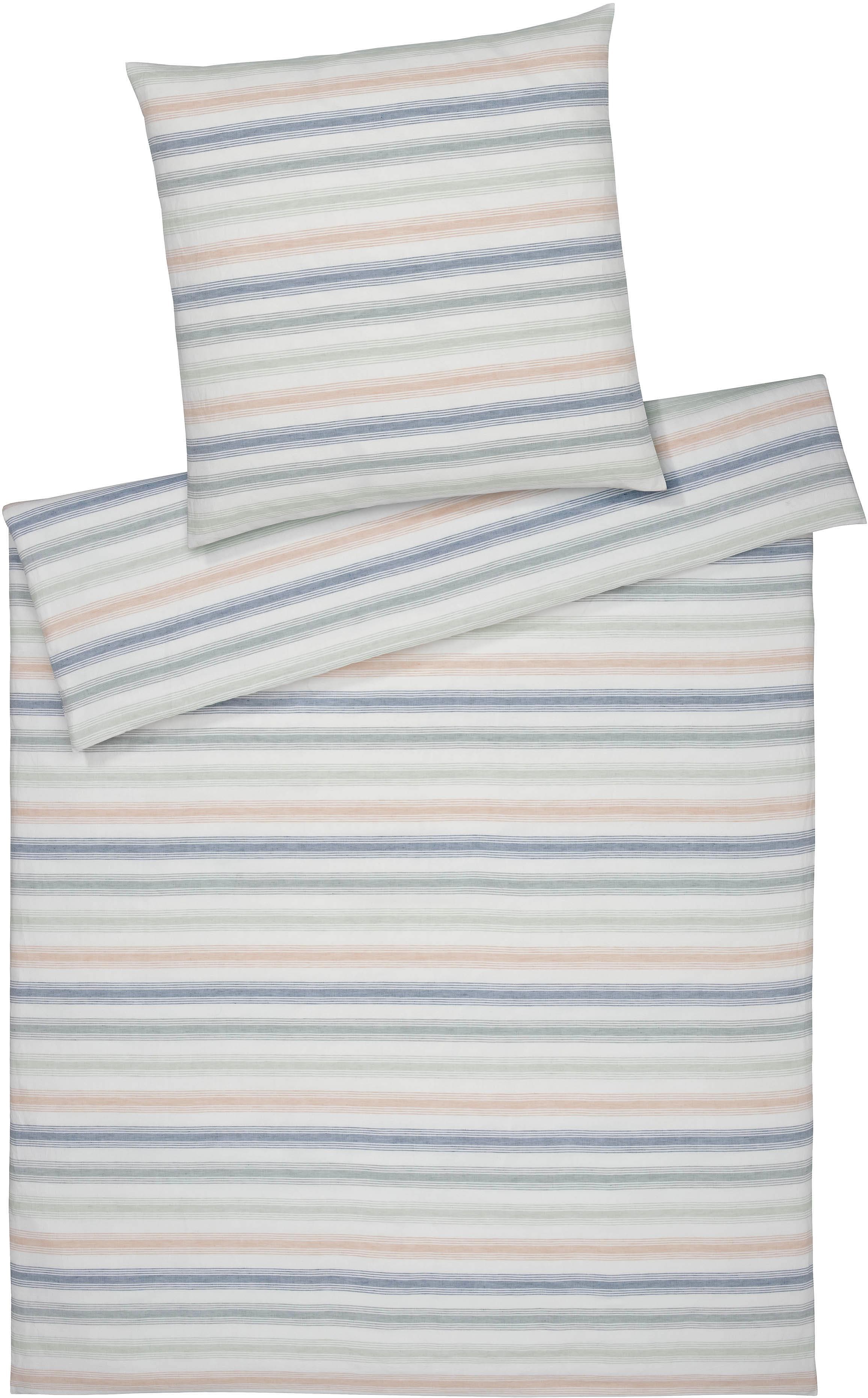 ELEGANTE Bettwäsche Bliss Beige Halbleinen 2-tlg. mit Kissenbezügen