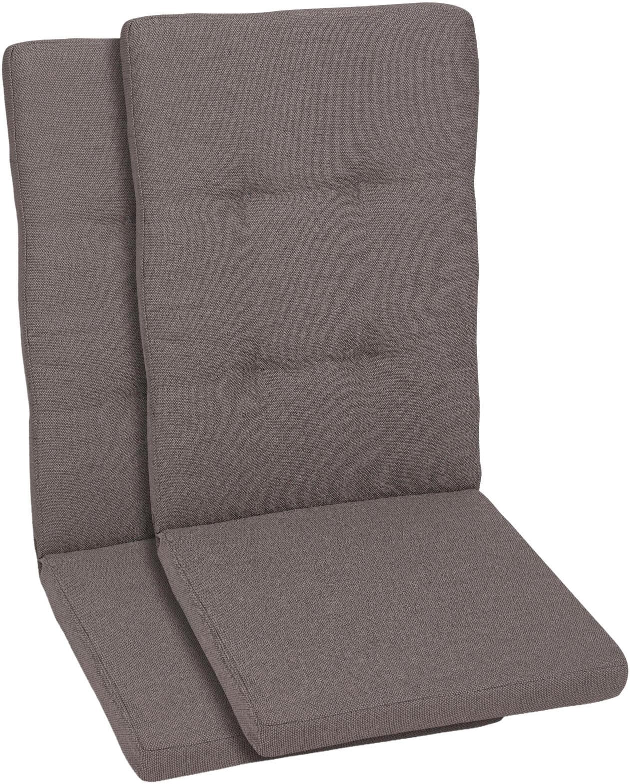 Hochlehnerauflage GO-DE, taupe, Polypropylen, Uni Bouclé