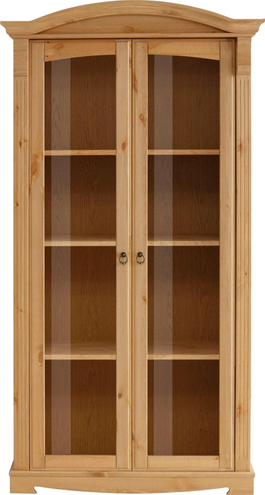 OTTO HOME Vitrine Anna Massivholz Beige Glastüren
