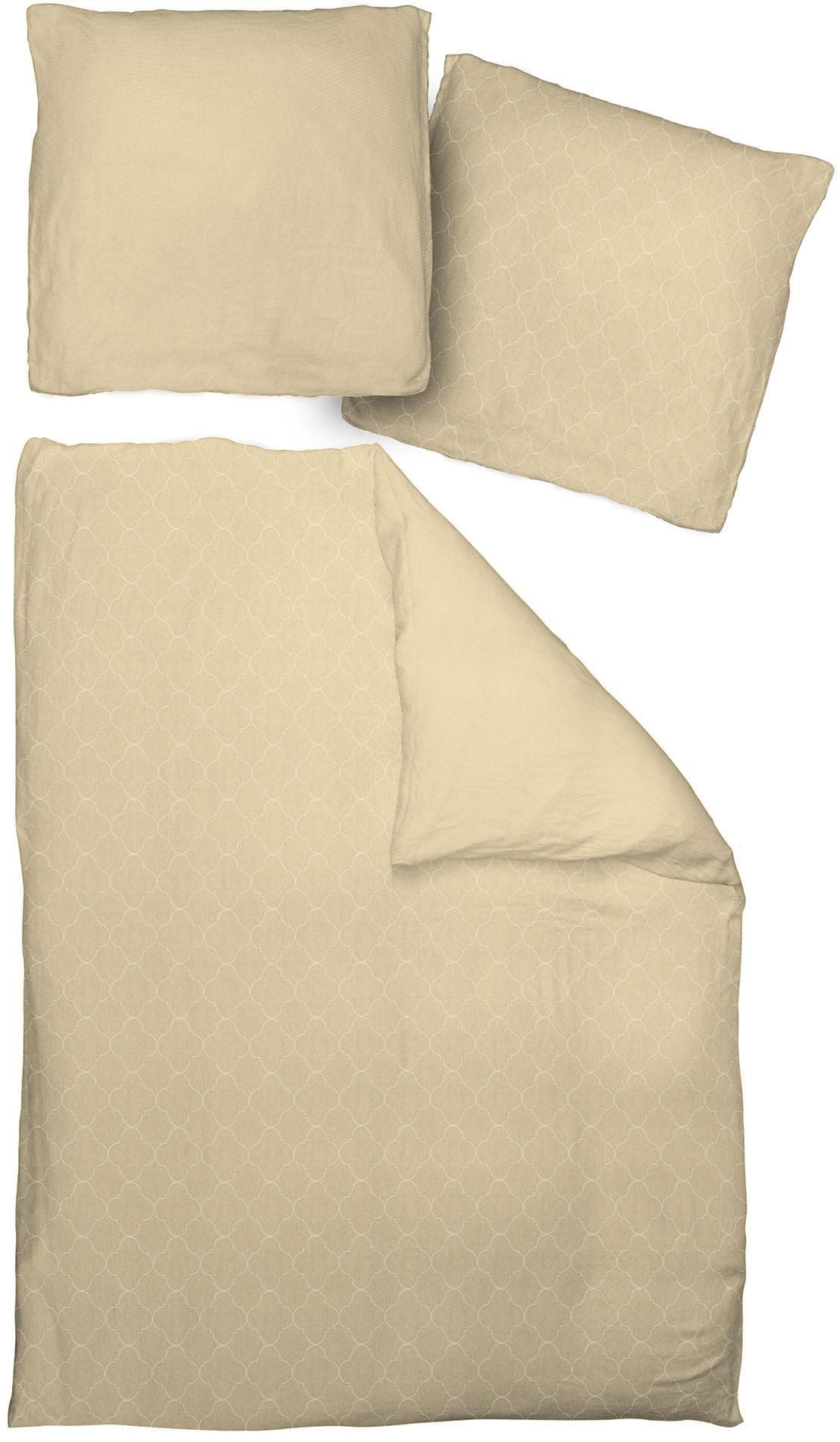Wendebettwäsche ADAM Indian Cortezada light Beige 100% Bio-Baumwolle