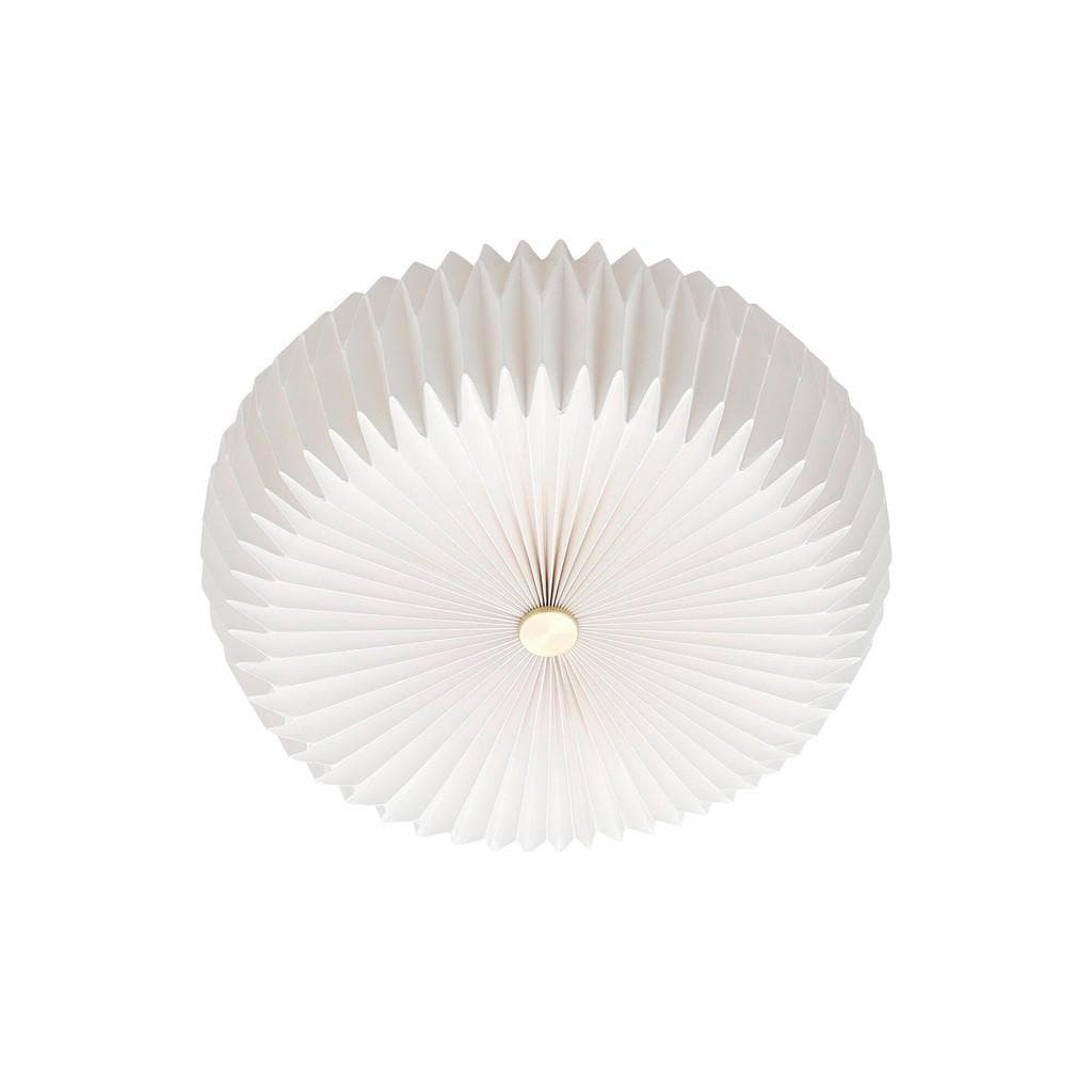 Deckenleuchte Belloy 40, Papierschirm plissiert, weiß
