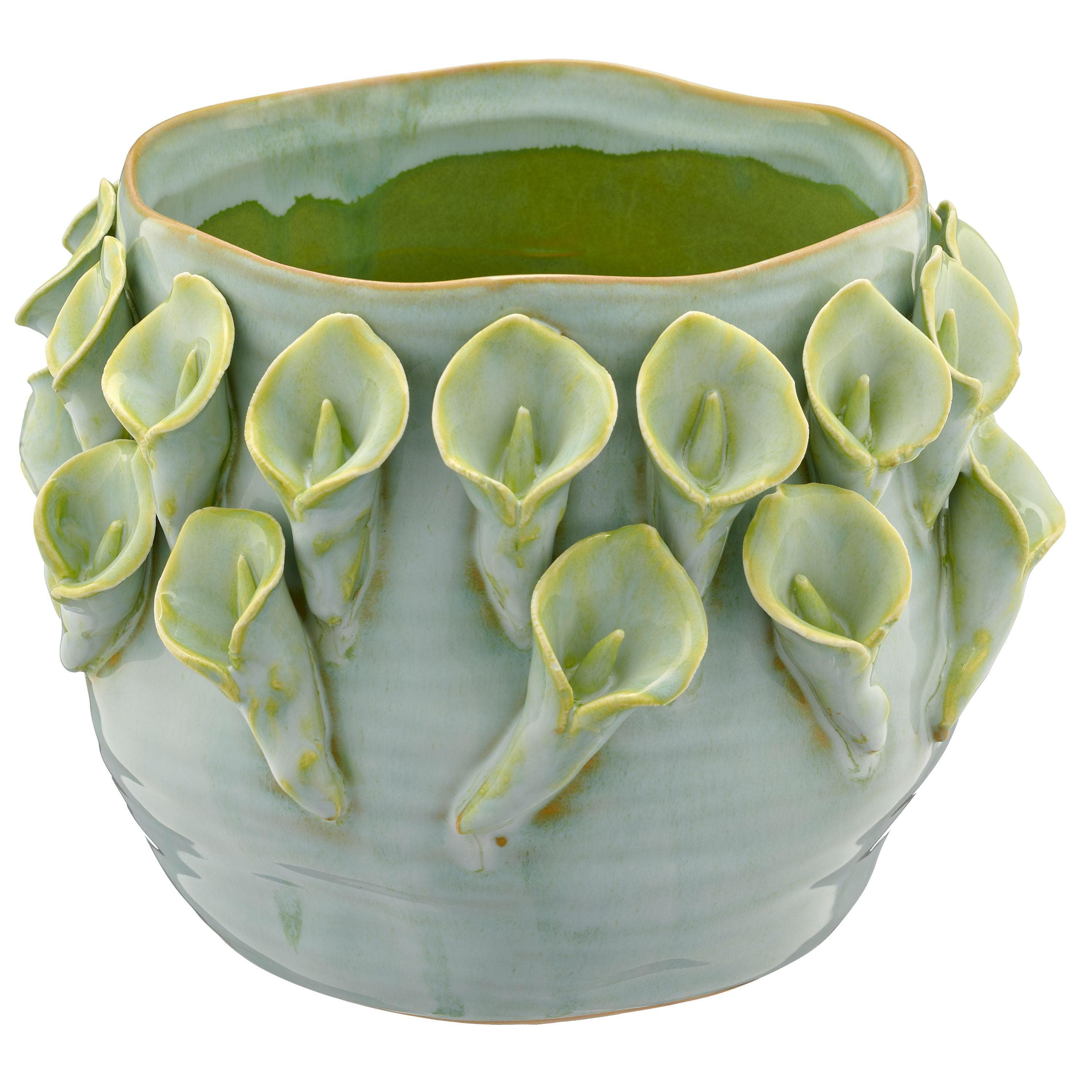 Gasper Übertopf Hellgrün Keramik