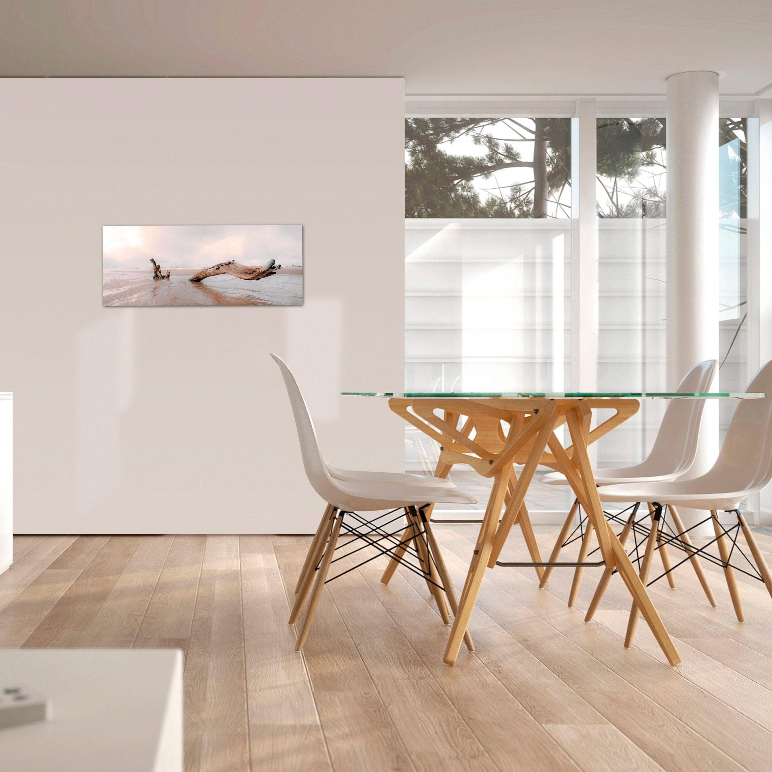 ART FOR THE HOME Leinwandbild Treibholz Braun Beige Modern