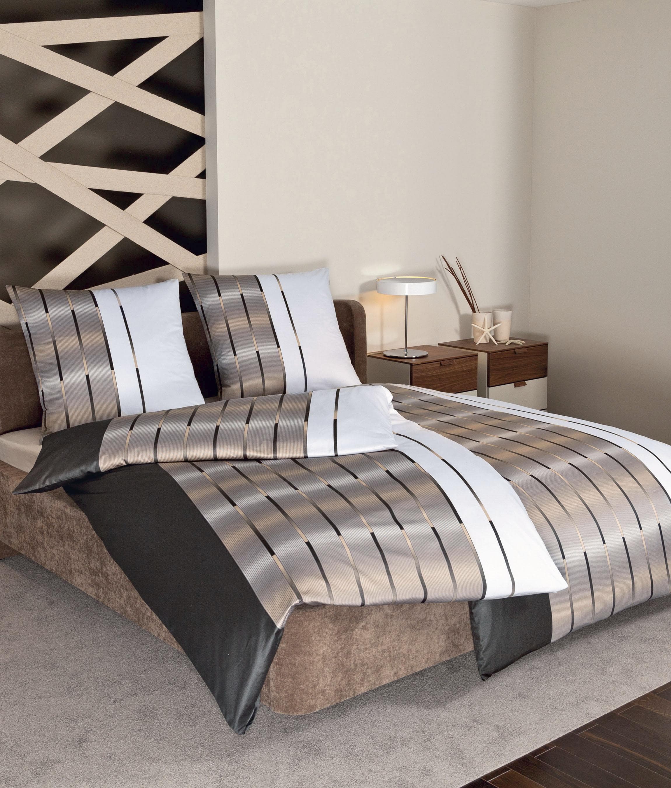 Bettwäsche Janine Milano 45026 Braun Mako-Satin