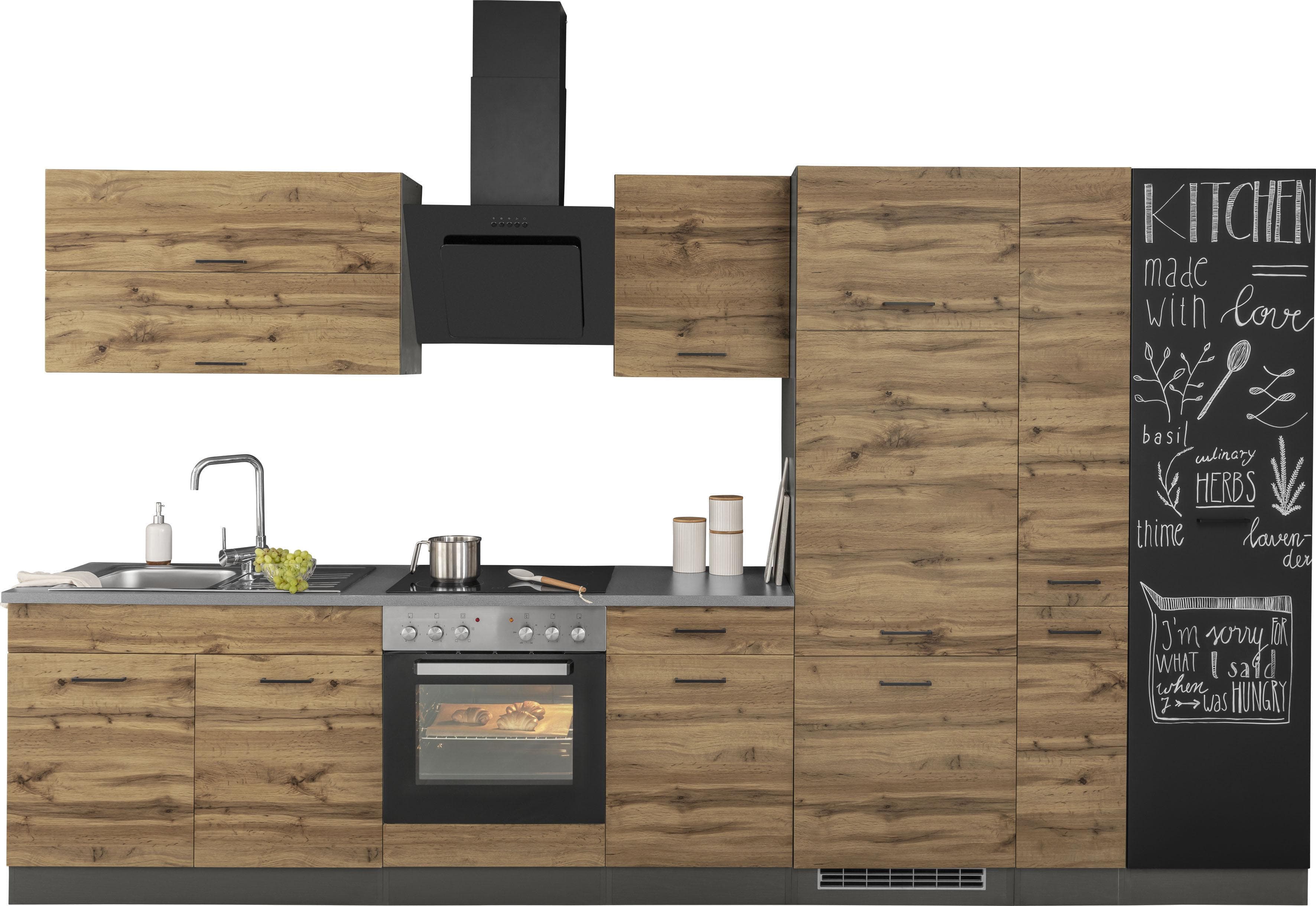 KOCHSTATION Küchenzeile KS-Trier: MDF-Fronten, Erweiterbares Design