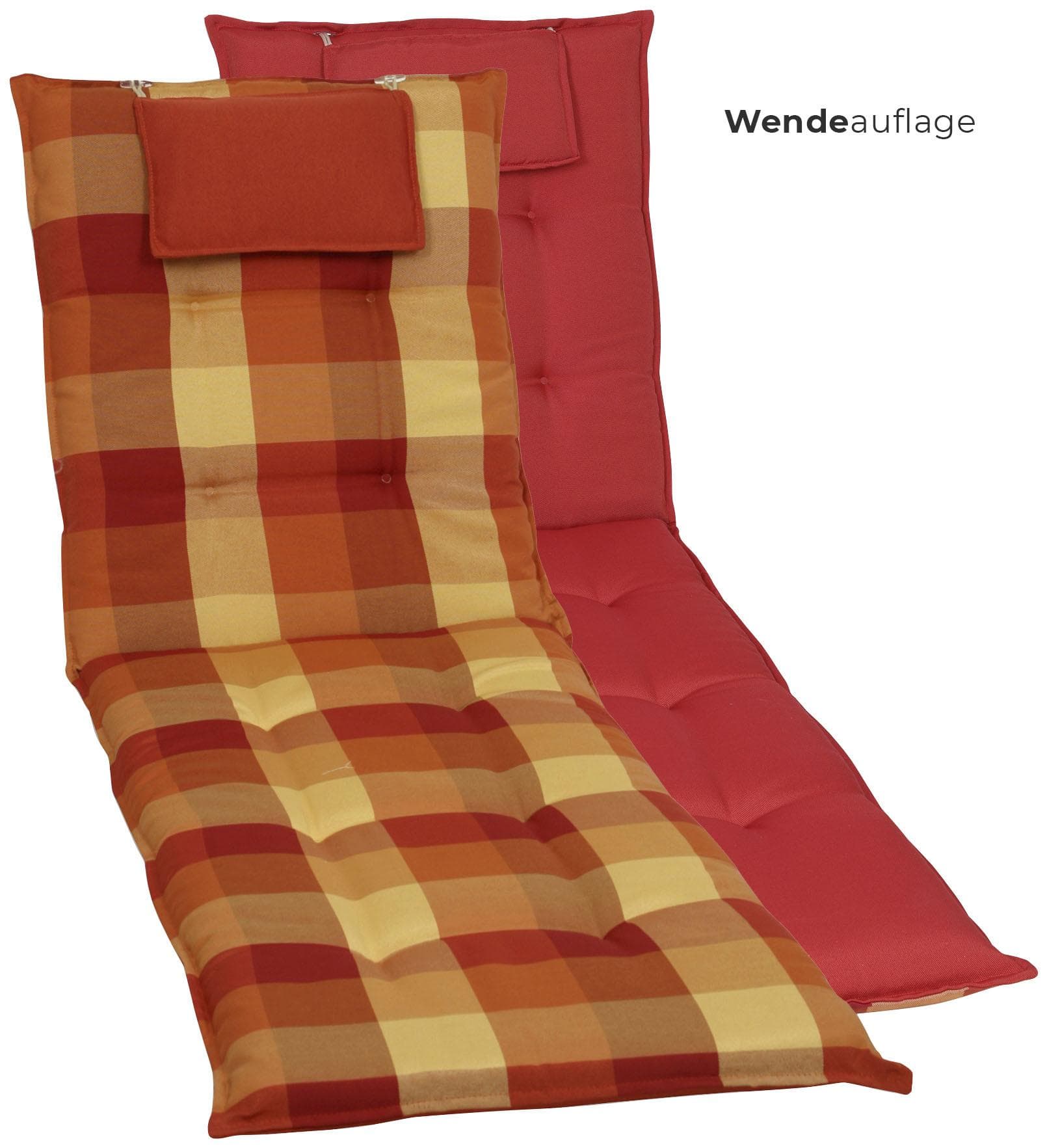 Liegenauflage GO-DE Terracotta/Gelb Polsterauflage
