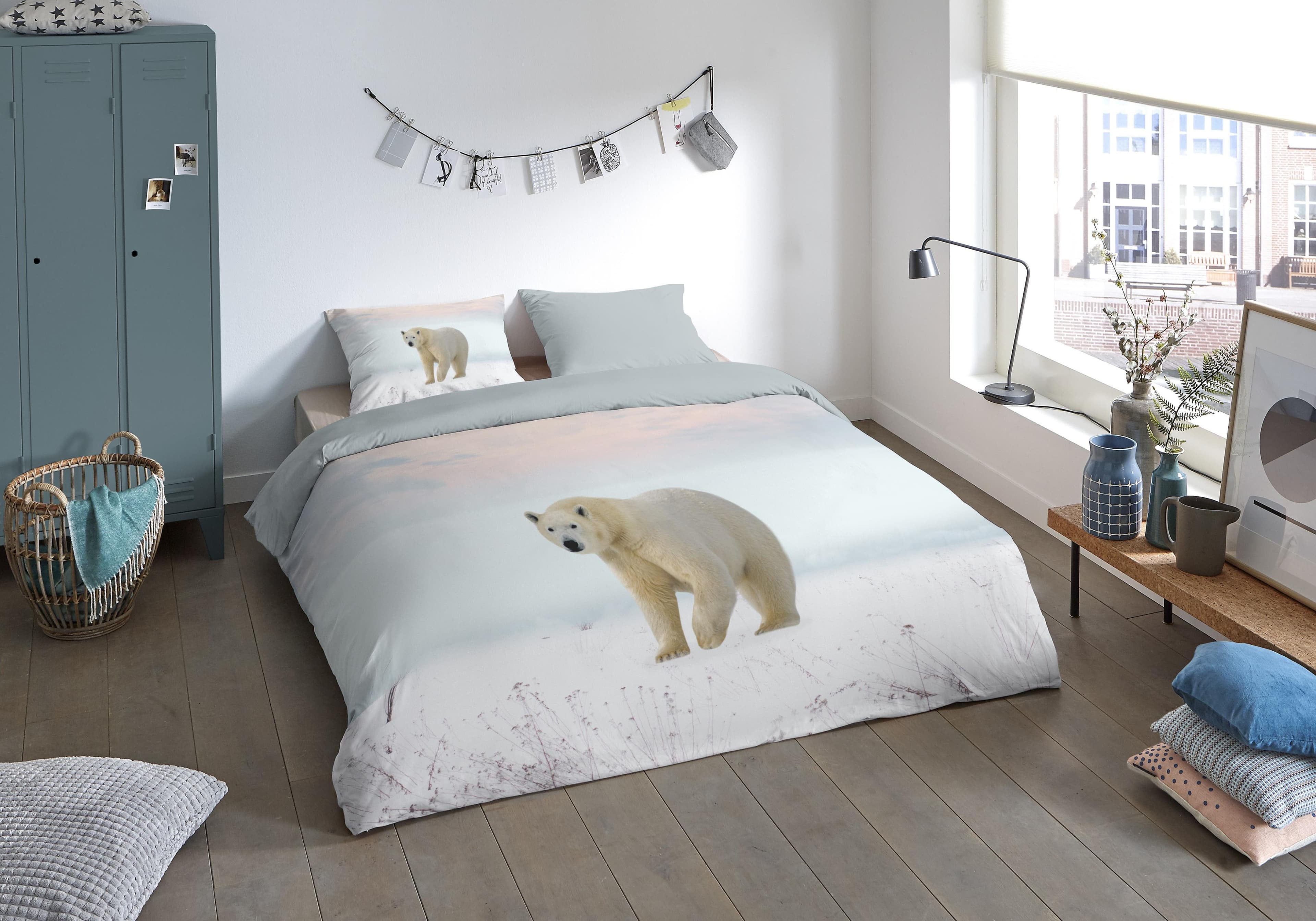 Wendebettwäsche Bjorn Bunt Eisbär-Motiv