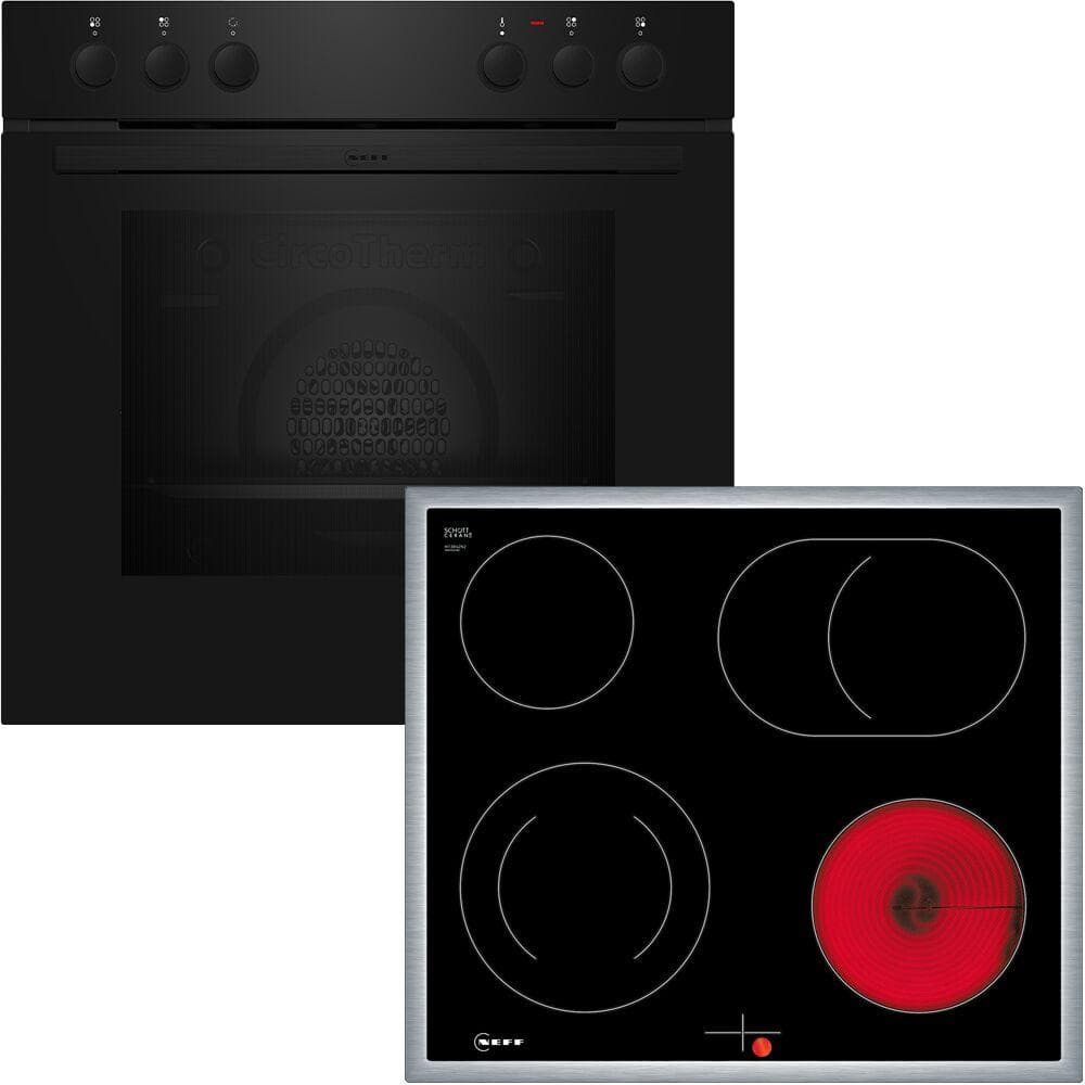 NEFF Elektro-Herd-Set EX1B0 Schwarz CircoTherm®