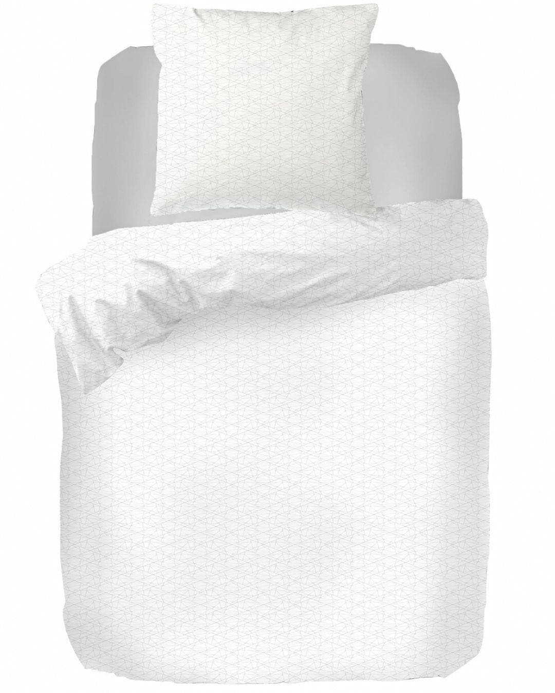 KAYORI Kobe Bettwäsche Weiß Seide Pima-Baumwolle Jacquard