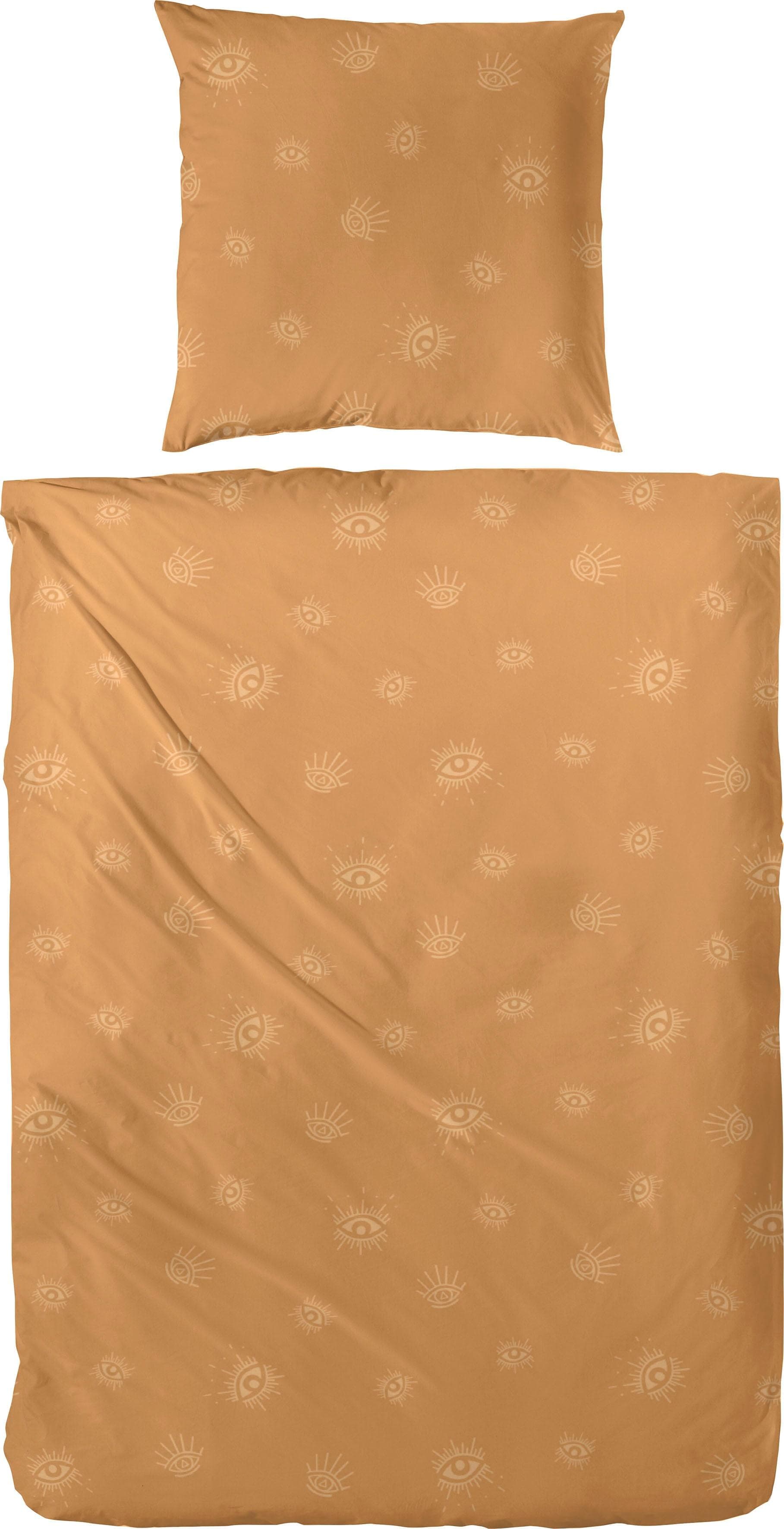 Primera Bettwäsche Sabrina Orange Weiß 135x200cm Renforcé