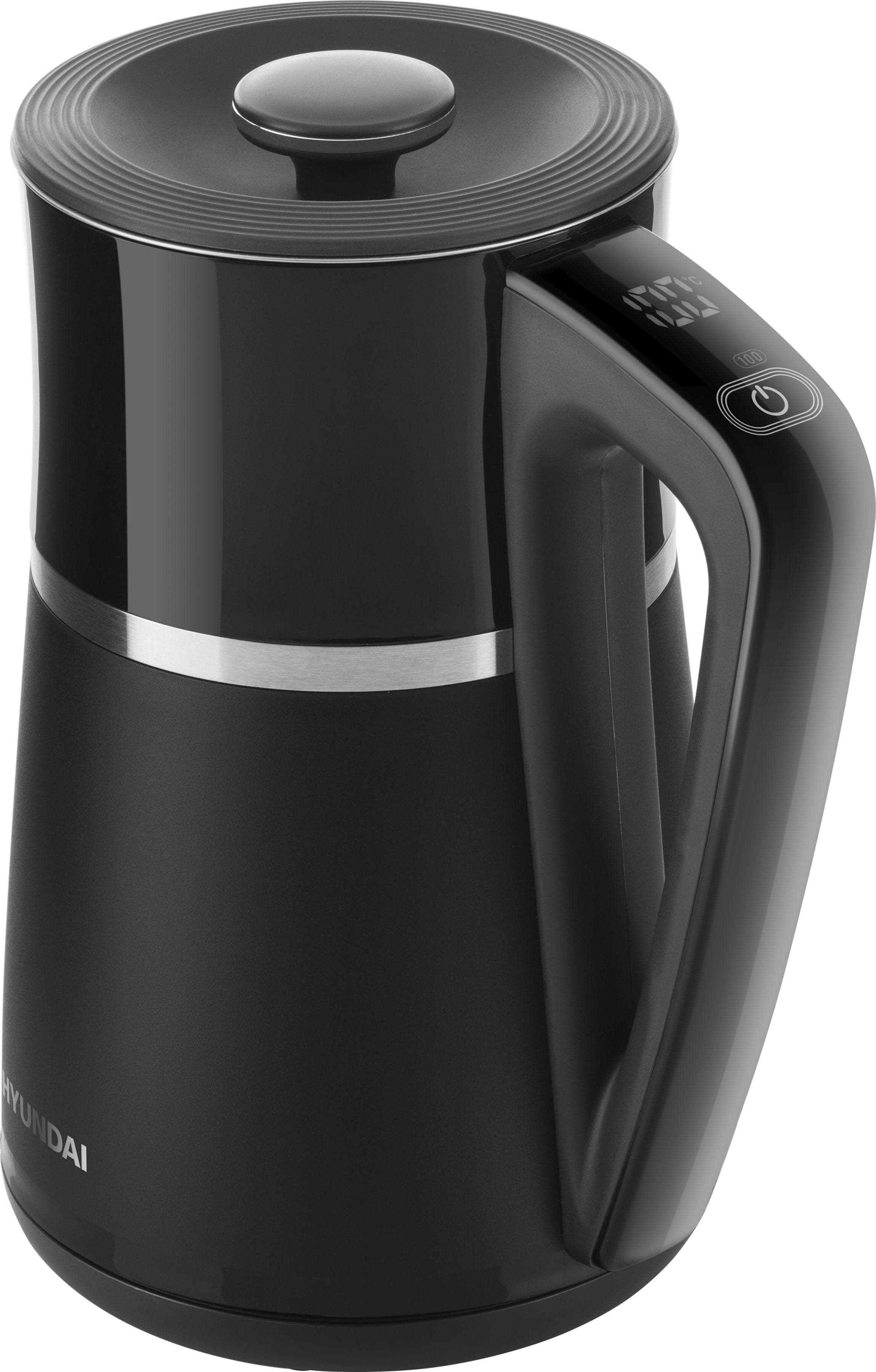 HYUNDAI Wasserkocher HYUVK309 Schwarz Elektronische Temperaturregelung