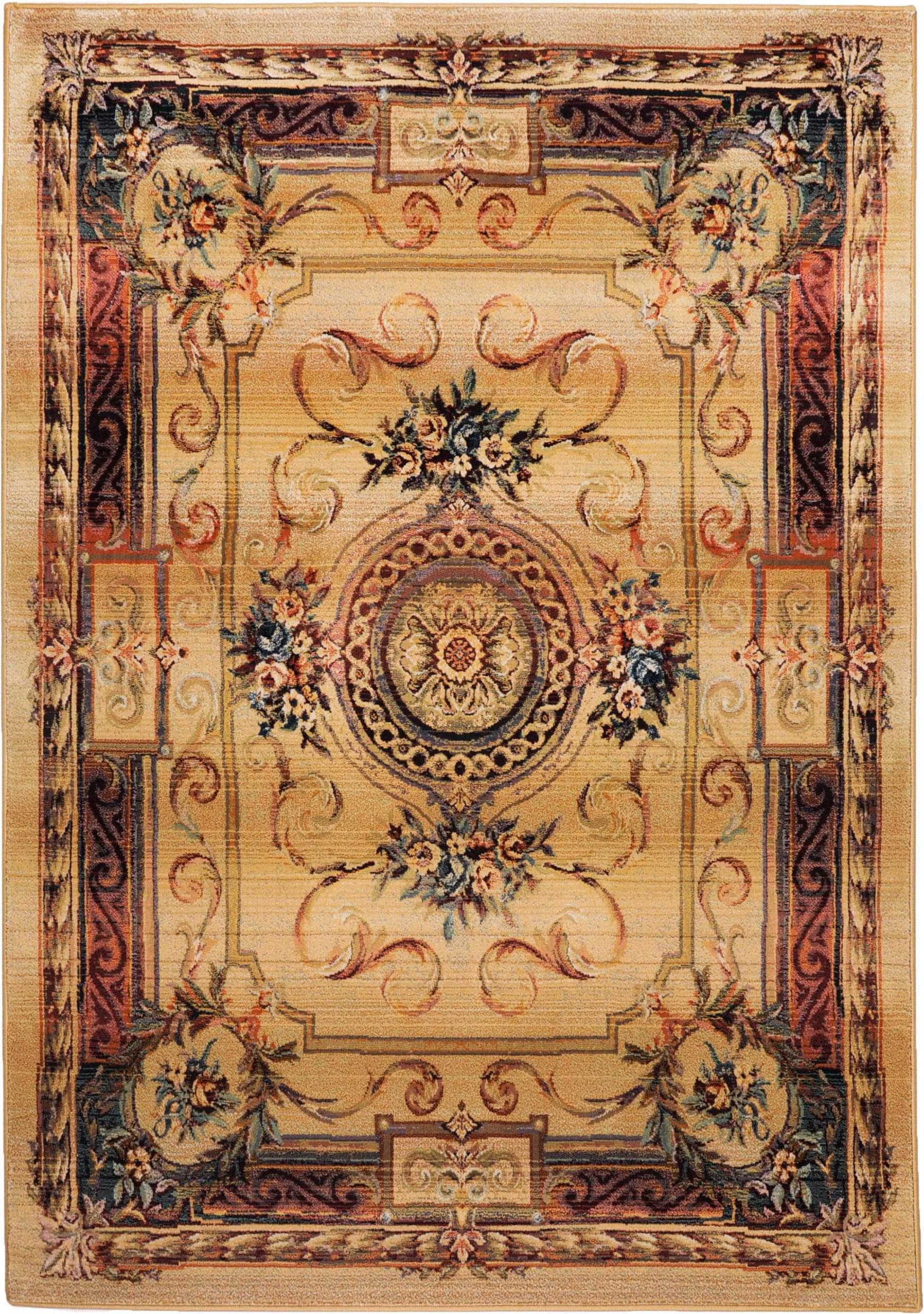 Beiger Teppich mit Orient-Optik, Kunstfaser, 160x235 cm