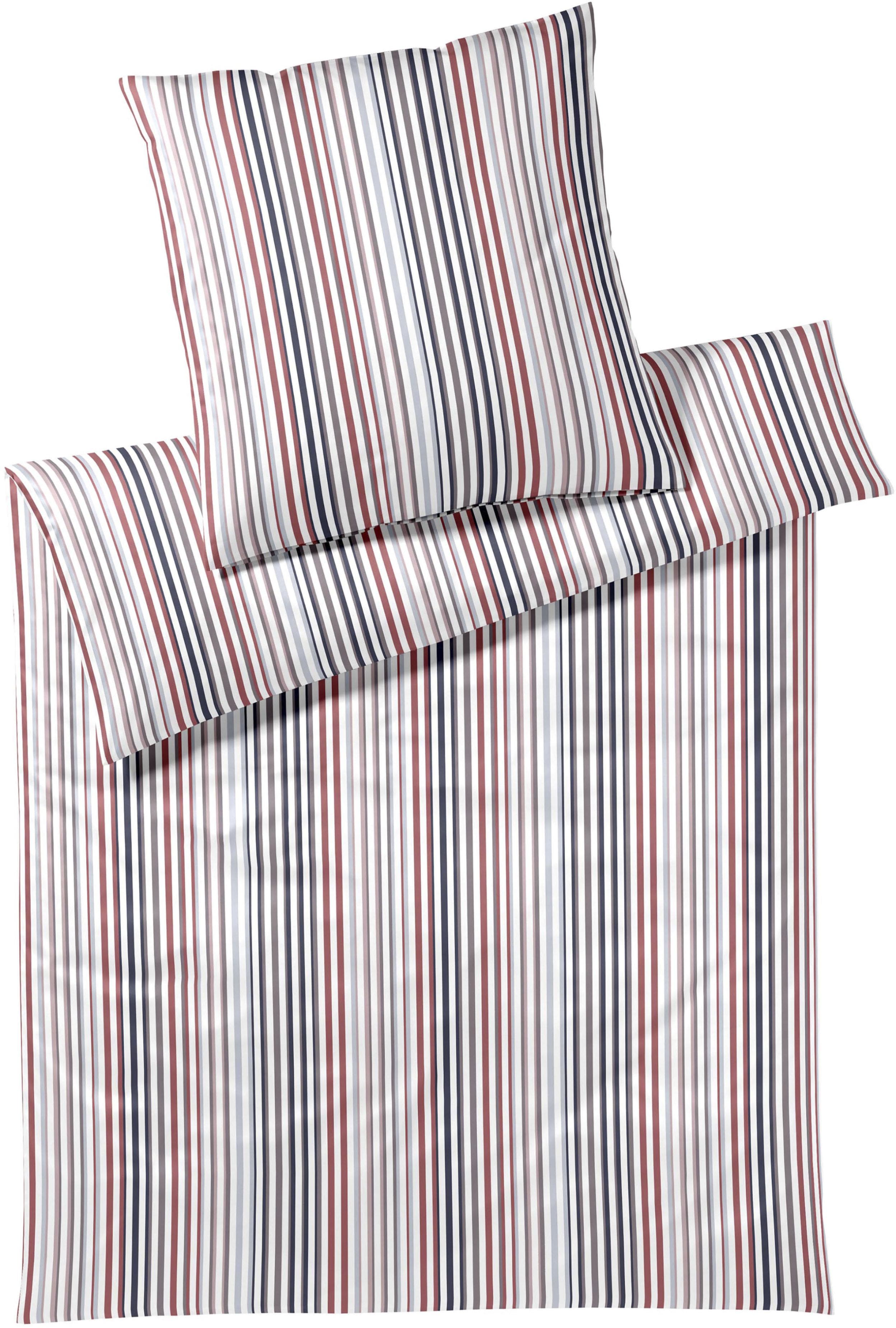 ELEGANTE Drive Jersey Bettwäsche Taupe Gestreift