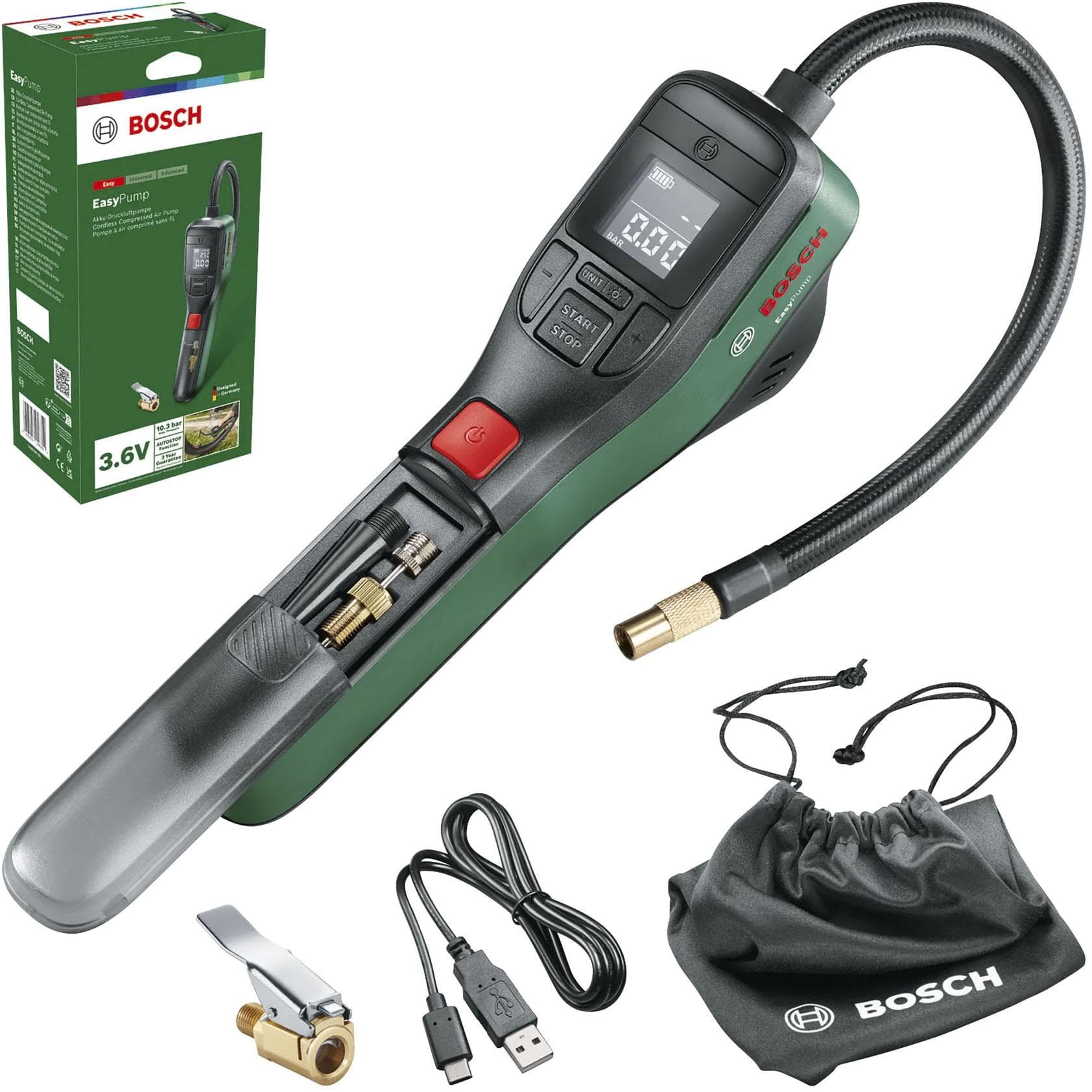 Bosch Elektropumpe EasyPump II Schwarz USB-C