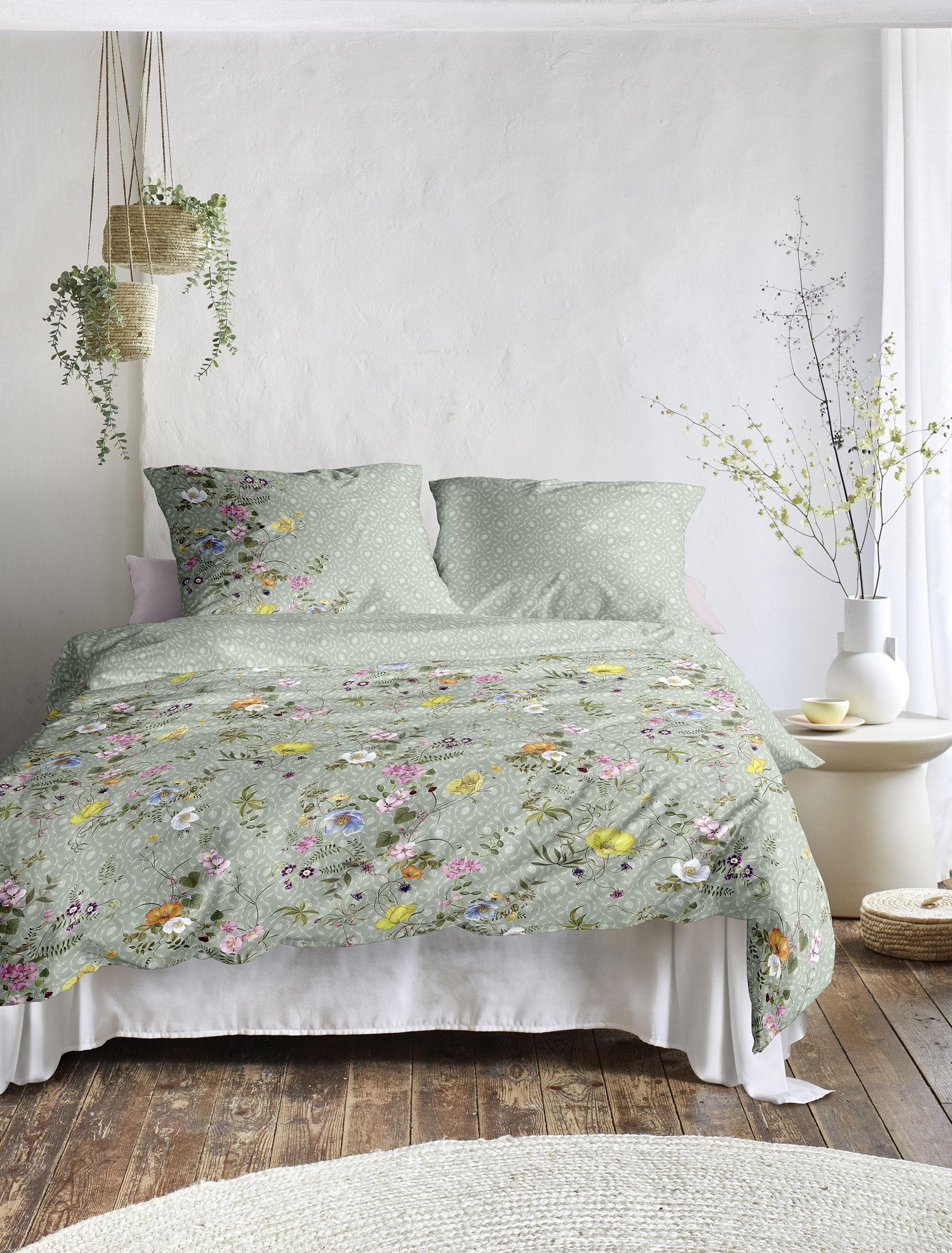 IRISETTE Tokio 8599 Bettwäsche Grün Mako-Satin 100% Baumwolle