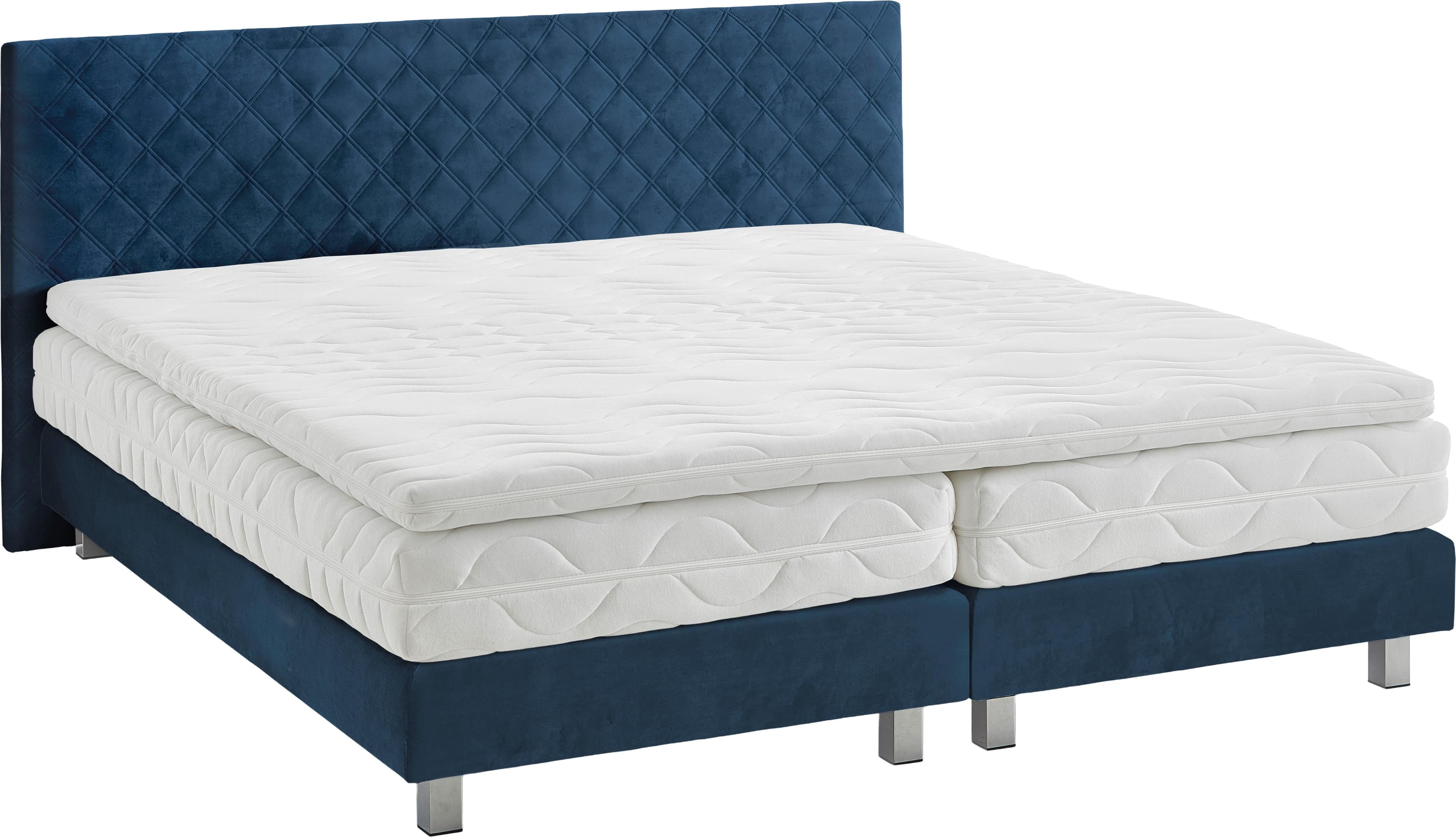 Westfalia Schlafkomfort Boxbett Queen Königsblau 5-Zonen-Taschen-Federkernmatratze