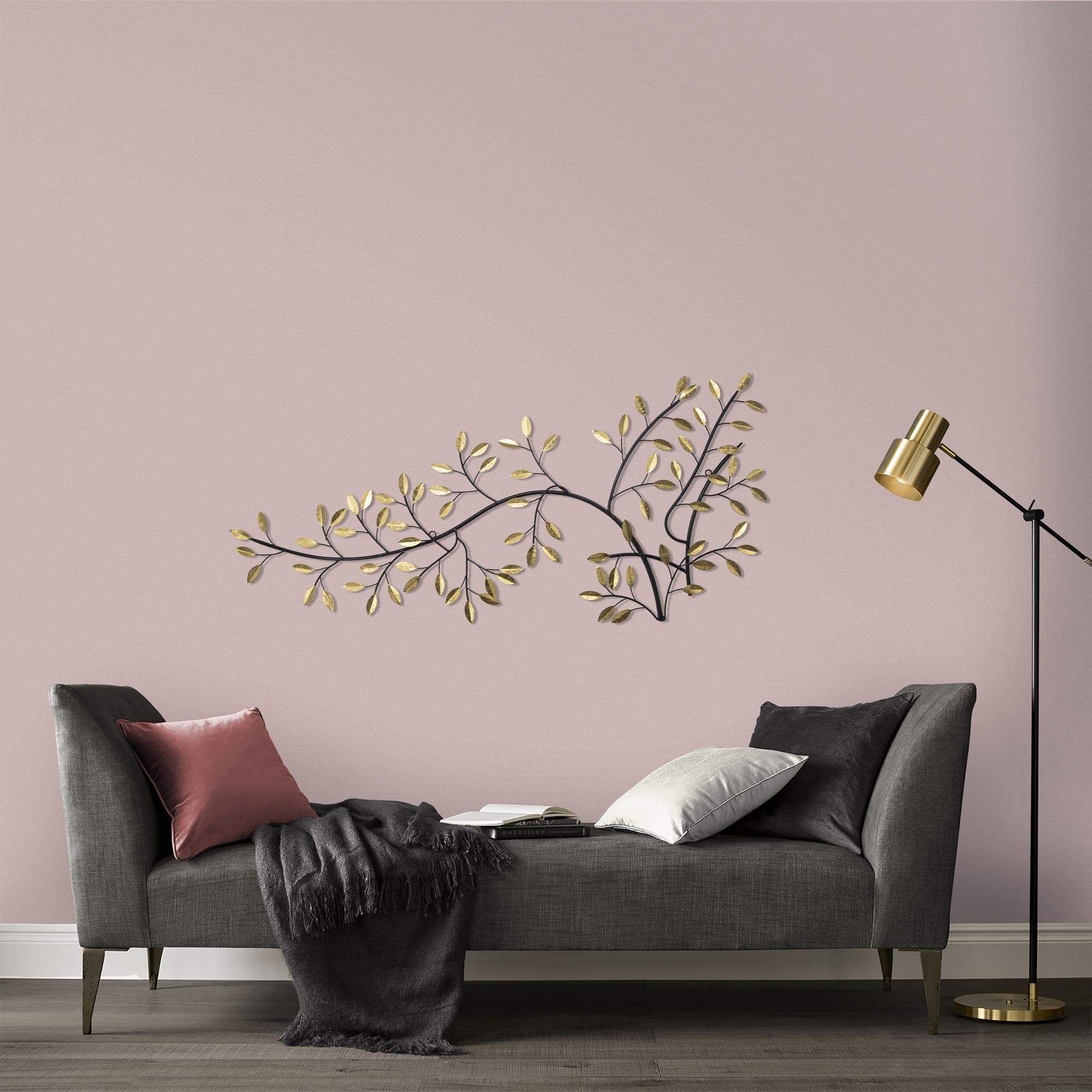 Modernes Wandbild aus Metall in Gold