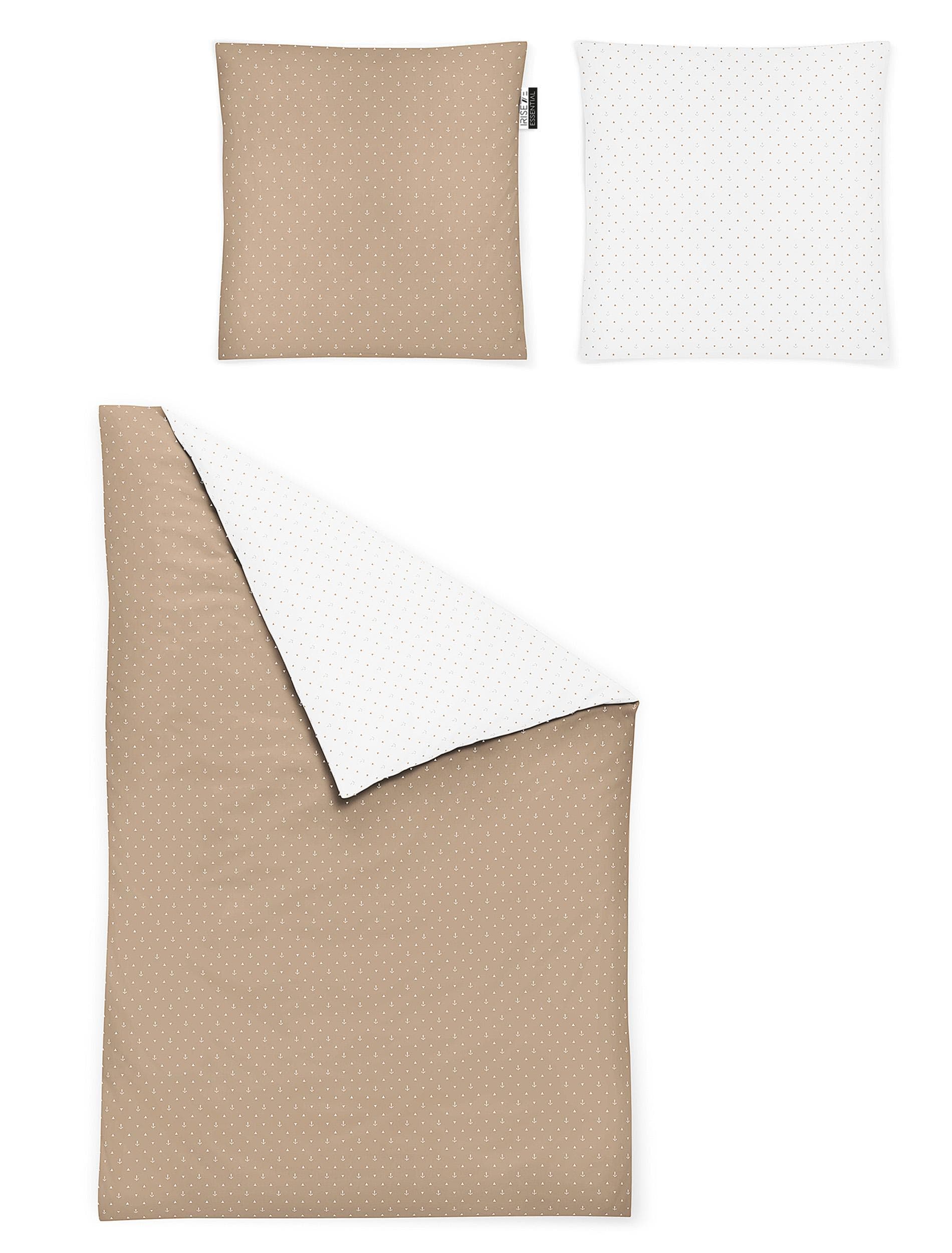 IRISETTE Wendebettwäsche Jessica Beige Mako-Satin