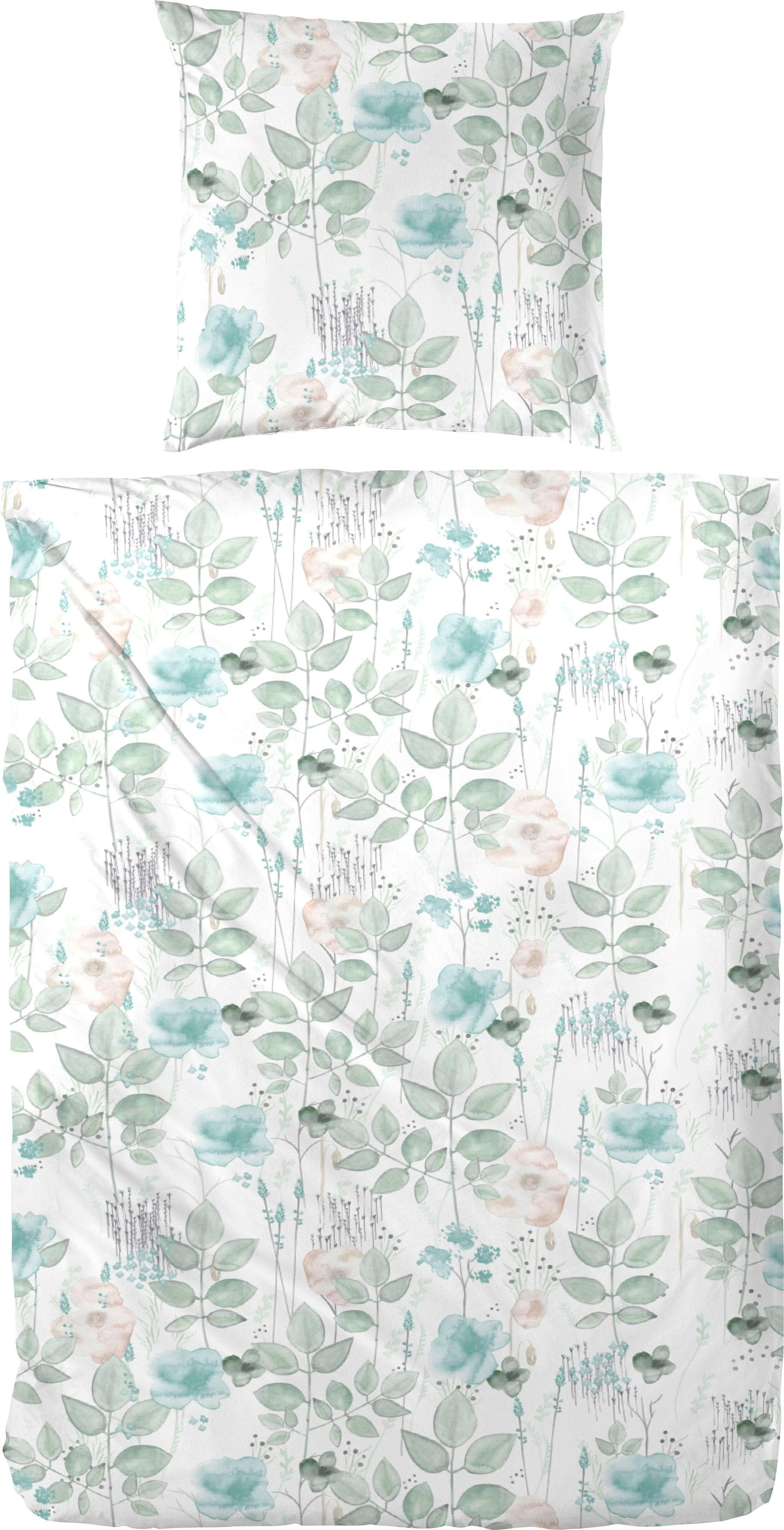 Romantische Blumen-Bettwäsche aus Baumwolle und Flanell