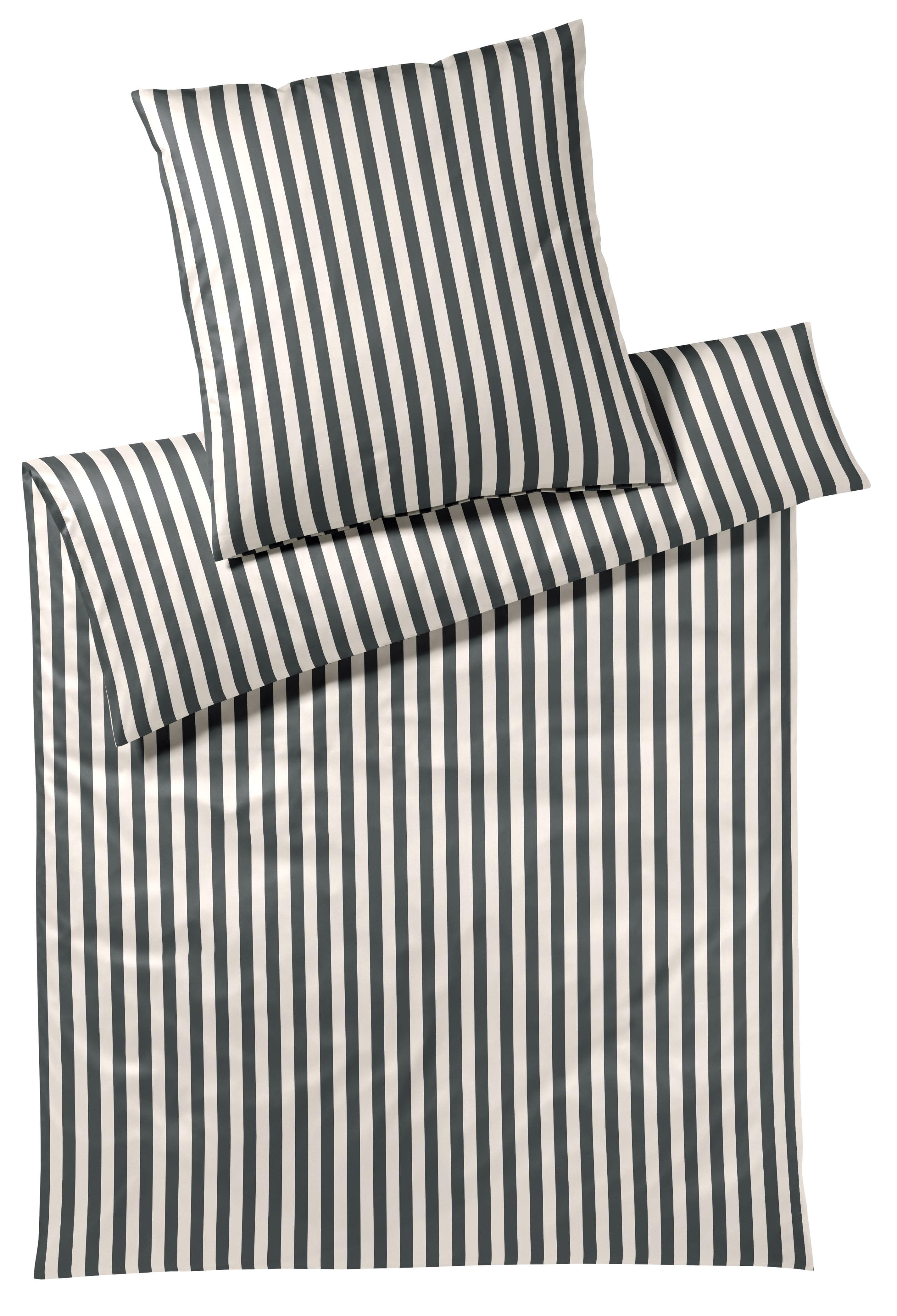 ELEGANTE Studio Line Bettwäsche Grau Mako-Satin 2-tlg.