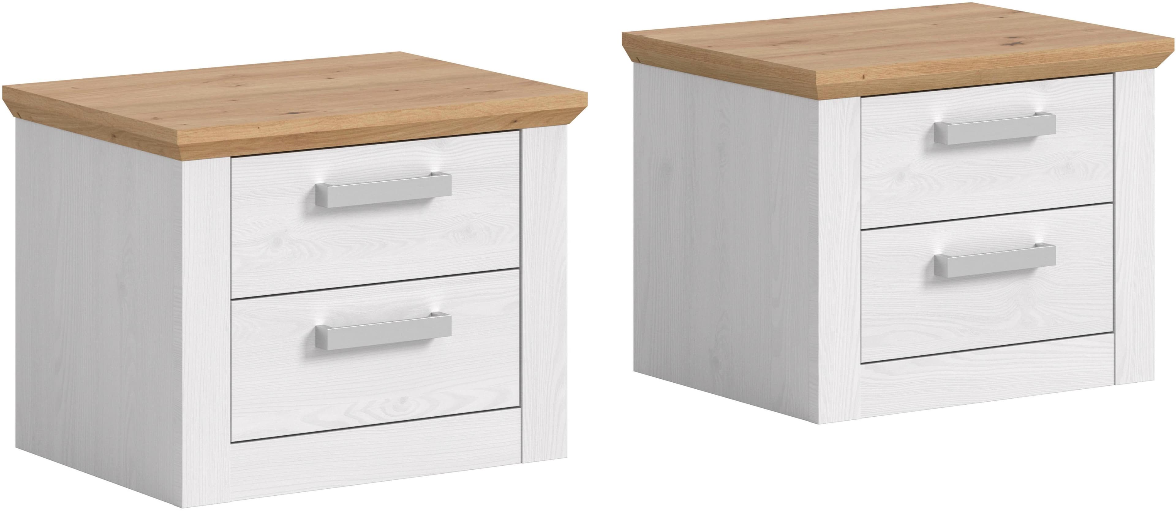 Nachtschrank HOME AFFAIRE COSENZA 2er Set Landhausoptik Sibiu Lärche Nachbildung