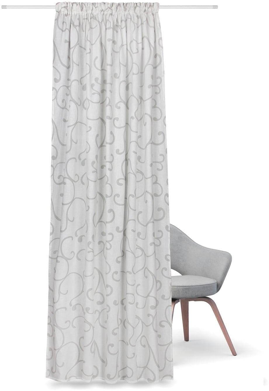 Gardine FEEL OF NATURE "Havert" 140x245cm Bio-Baumwolle Hellgrau