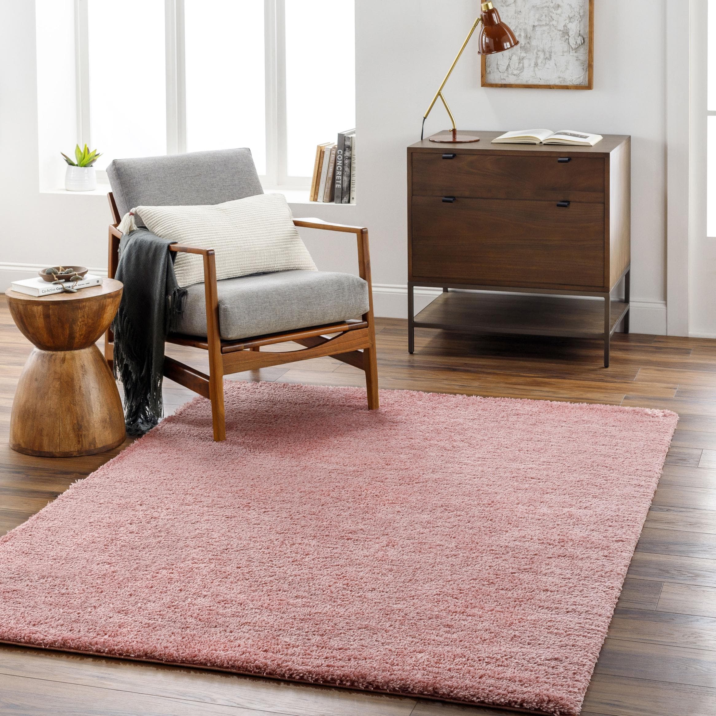Hochflor-Teppich LIVABLISS TRENTO Pink Shaggy