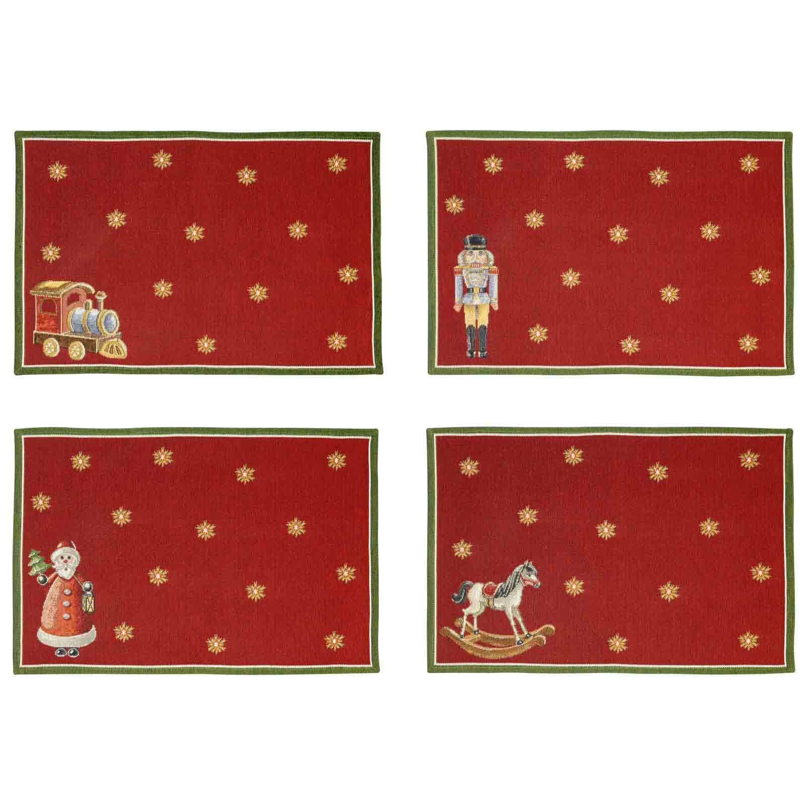 Villeroy & Boch Platzset 4-tlg. Toy's Delight Bunt Weihnachten