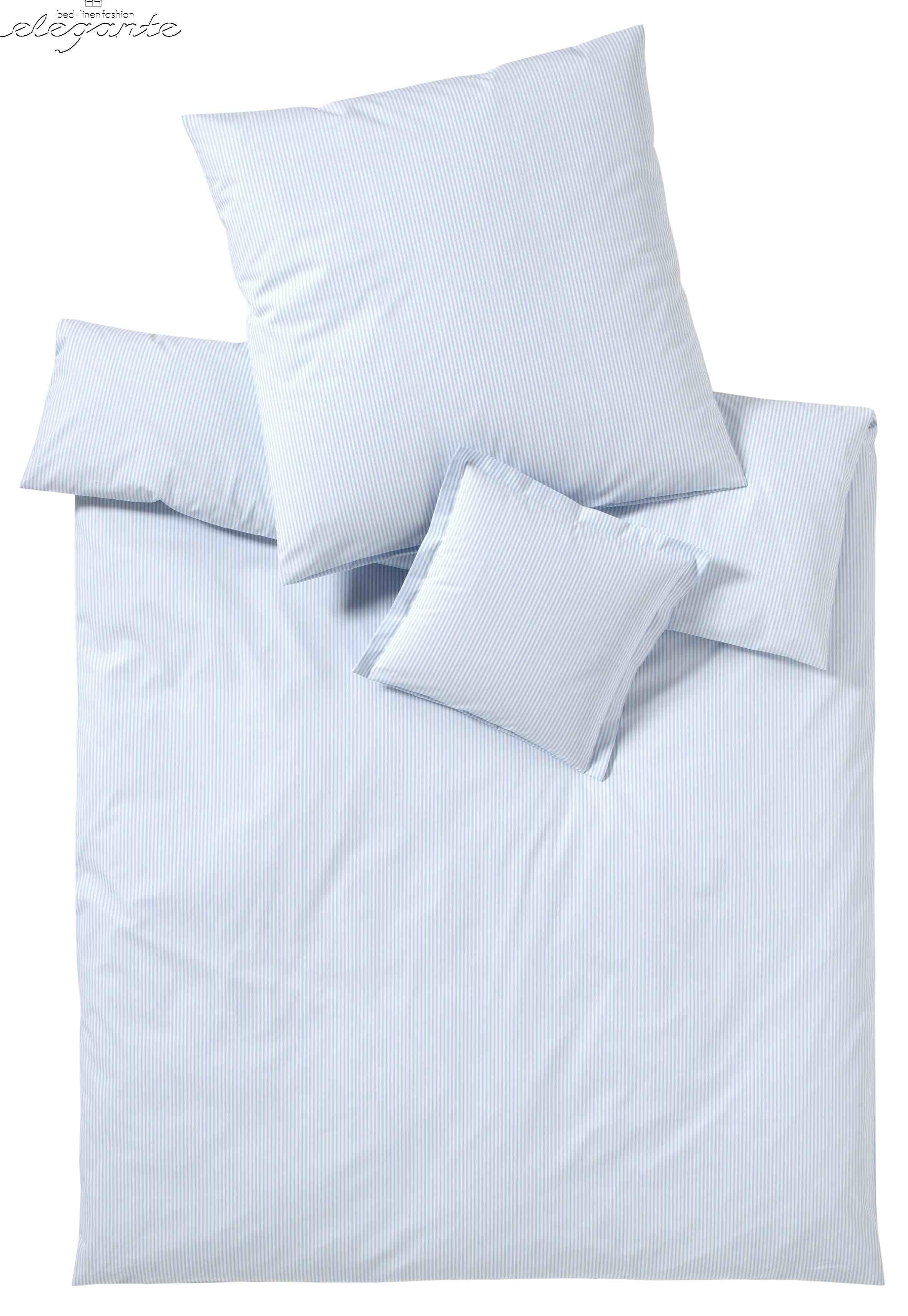 Bettwäsche ELEGANTE Classico Hellblau 100% Baumwolle