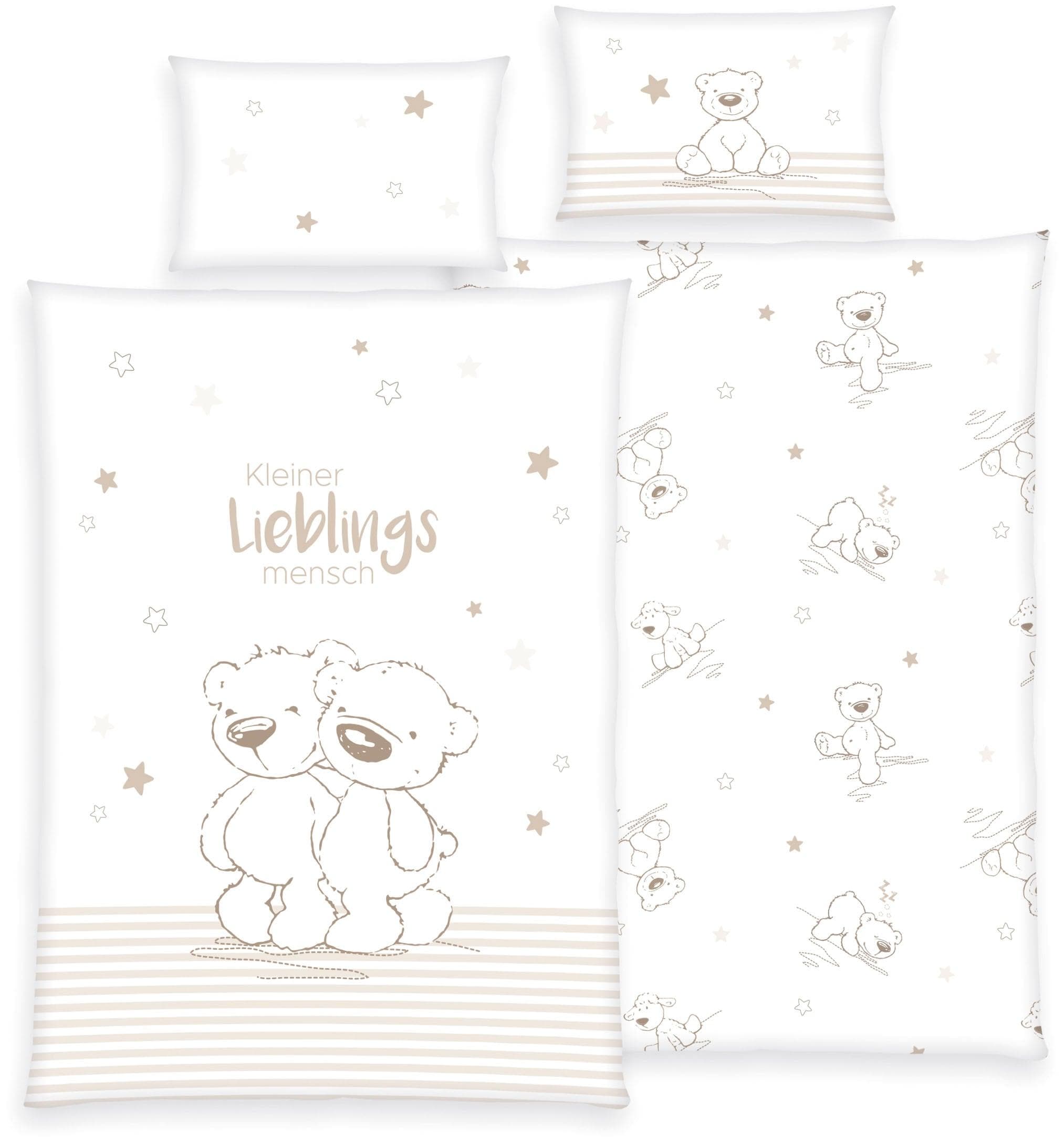 OTTO HOME Babybettwäsche Kleiner Liebling Beige 100x135 cm