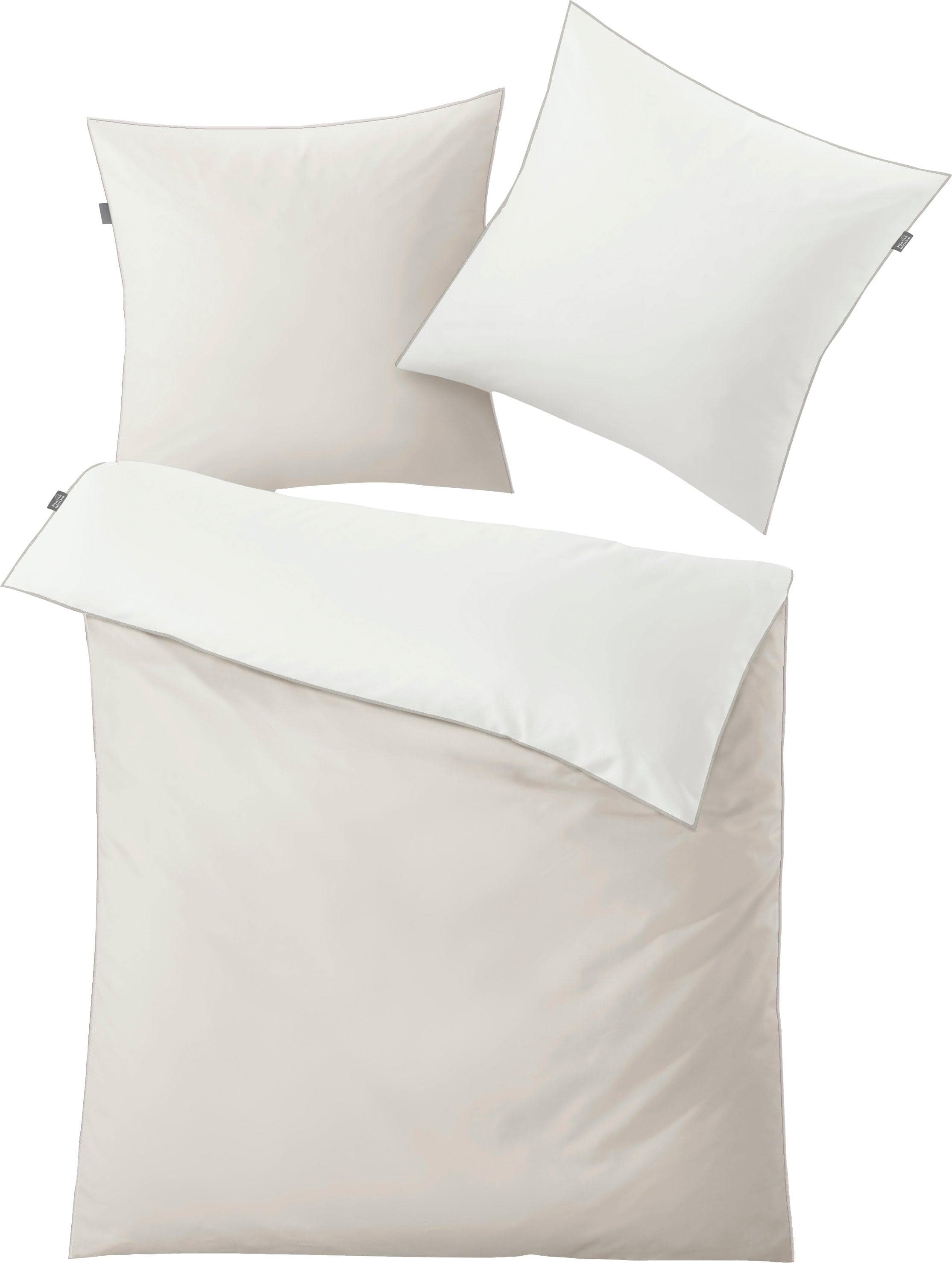 Kleine Wolke Bettwäsche Linda Creme Mako-Satin Wendebettwäsche
