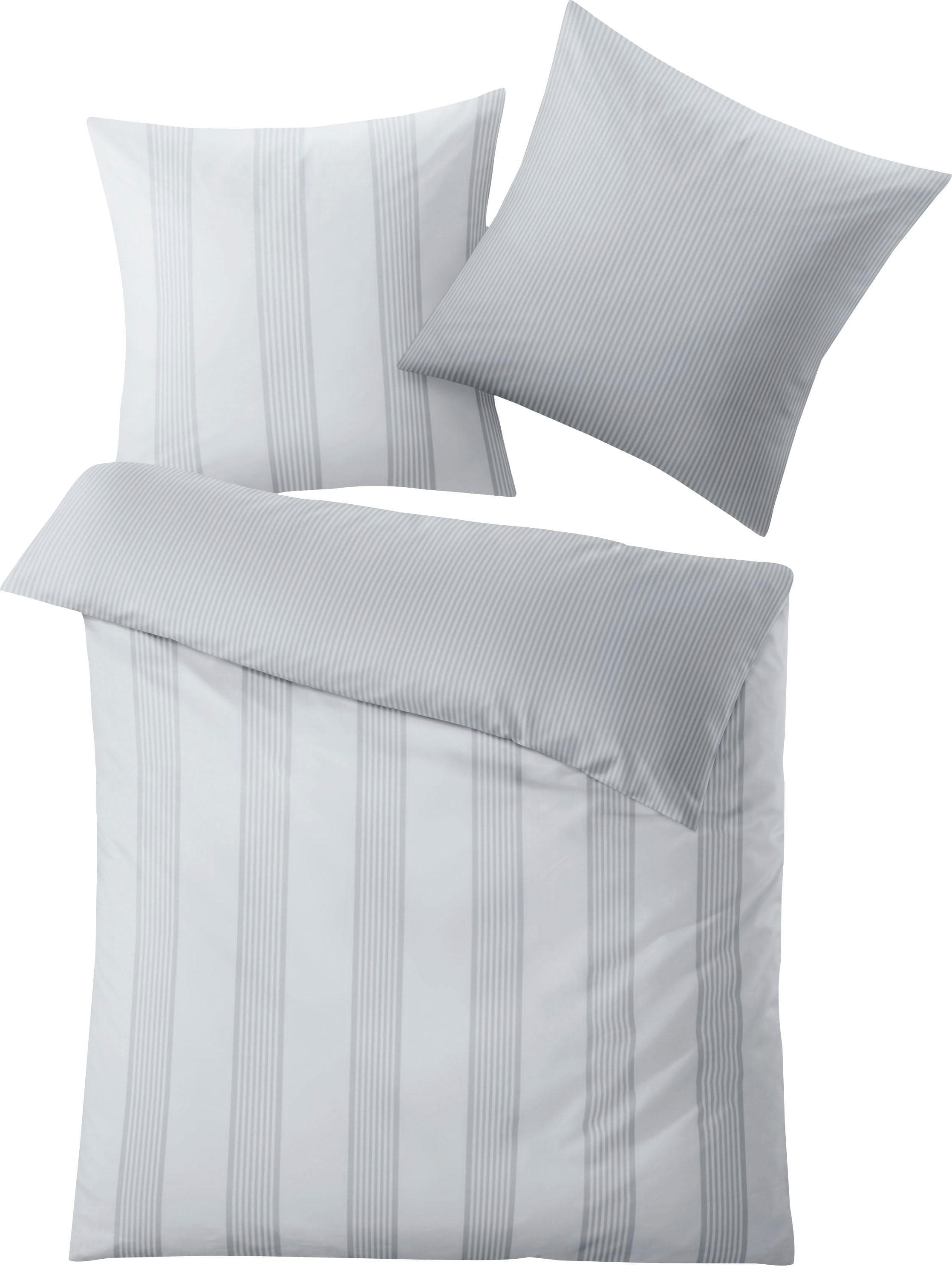 Kleine Wolke Wendebettwäsche Lina Grau Mako-Satin