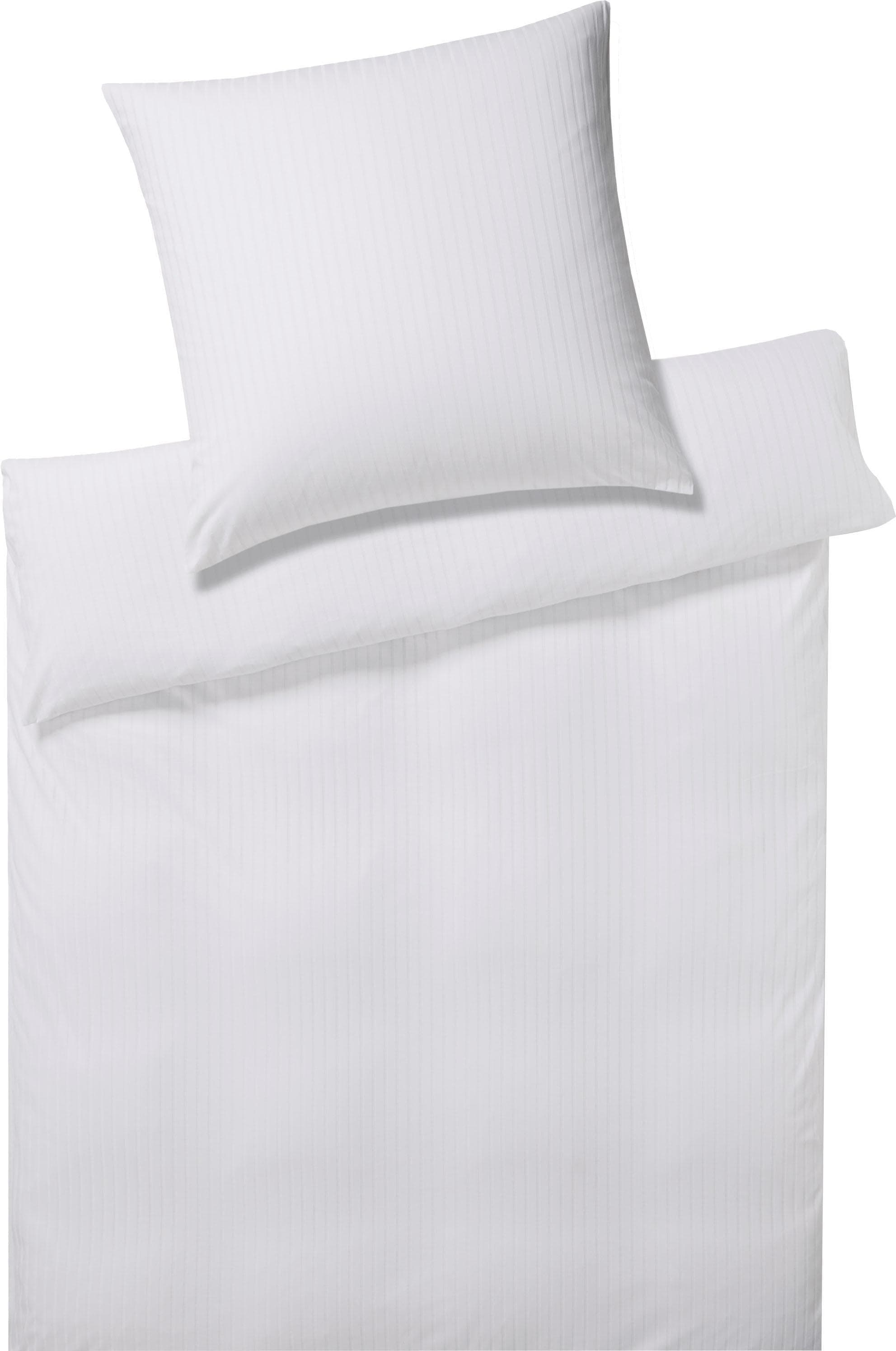 ELEGANTE Bettwäsche Set Weiß Mako-Jersey 135x200cm