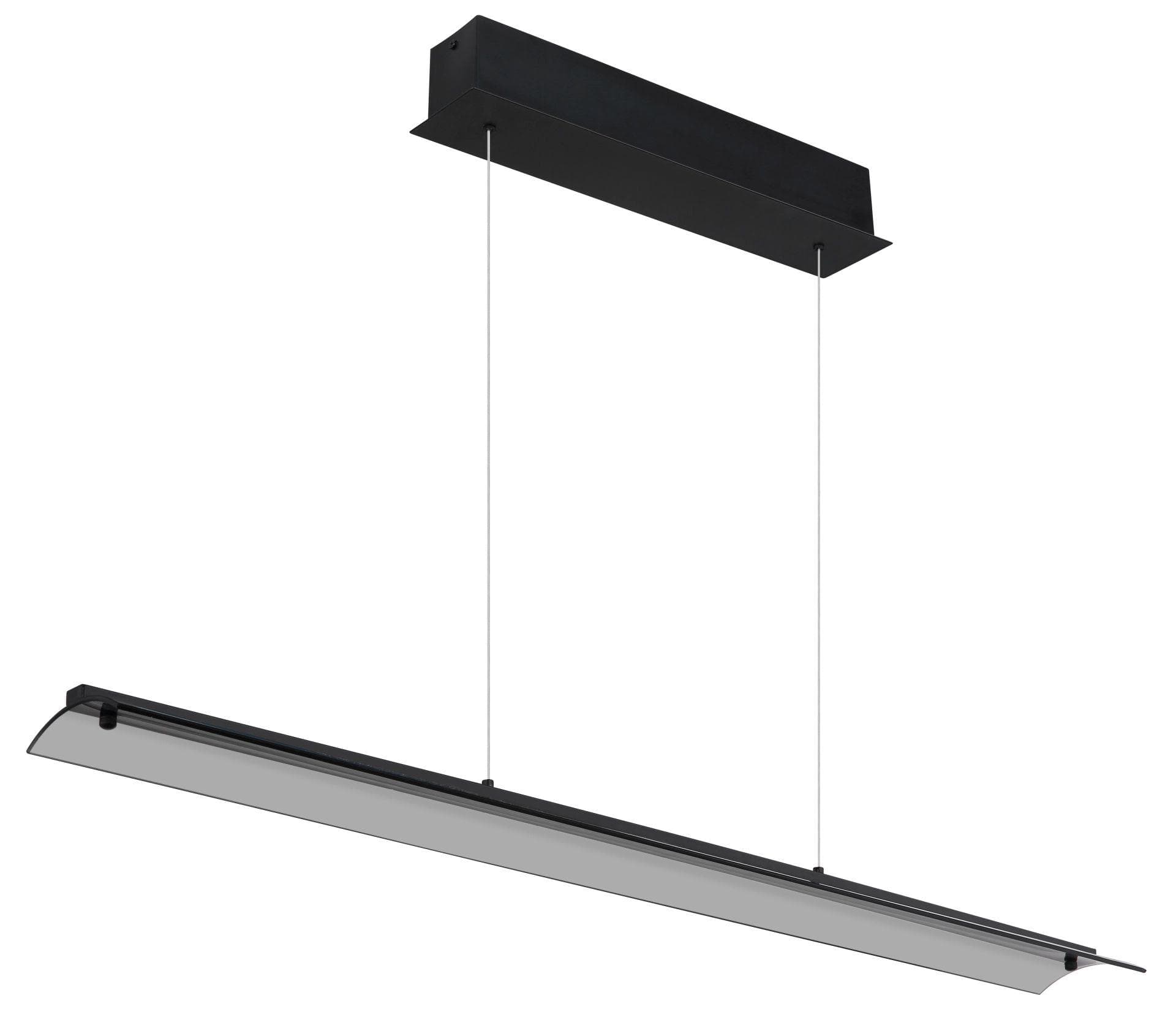 GLOBO LIGHTING MURIELLA LED Pendelleuchte - Schwarz Matt & Rauchfarben Glas