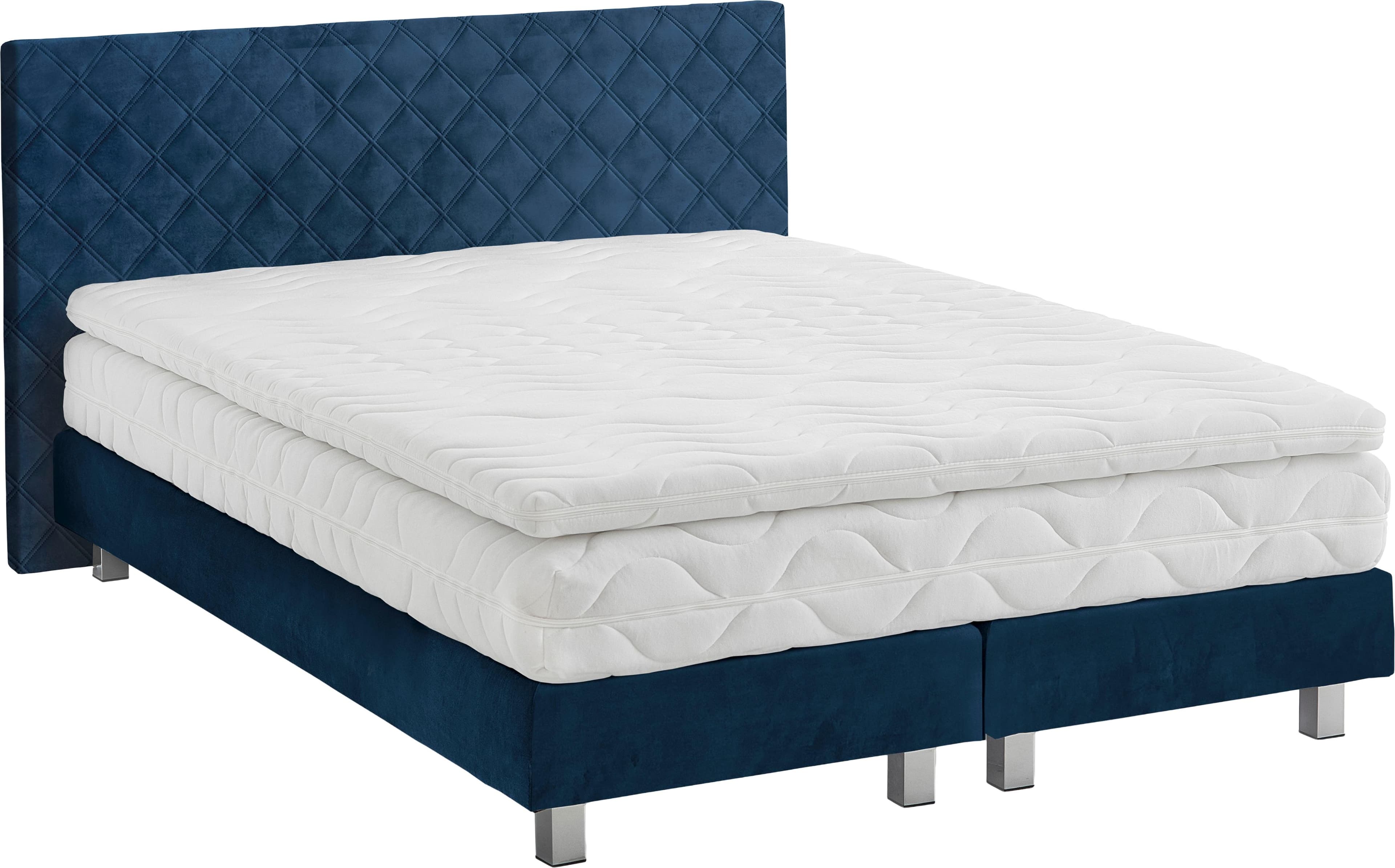 Westfalia Schlafkomfort Boxbett Queen 5-Zonen-Taschen-Federkernmatratze Königsblau