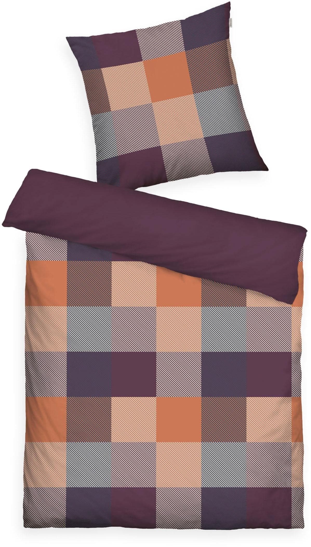 TOM TAILOR HOME Wendebettwäsche Flanell 100% Baumwolle Plum Coral