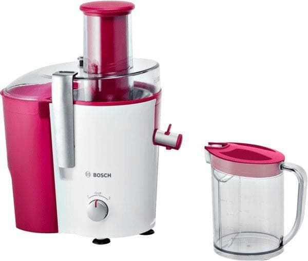Bosch Entsafter VitaJuice MES25C0 mit 700 W, 73 mm Einfüllschacht, Weiß/Rot