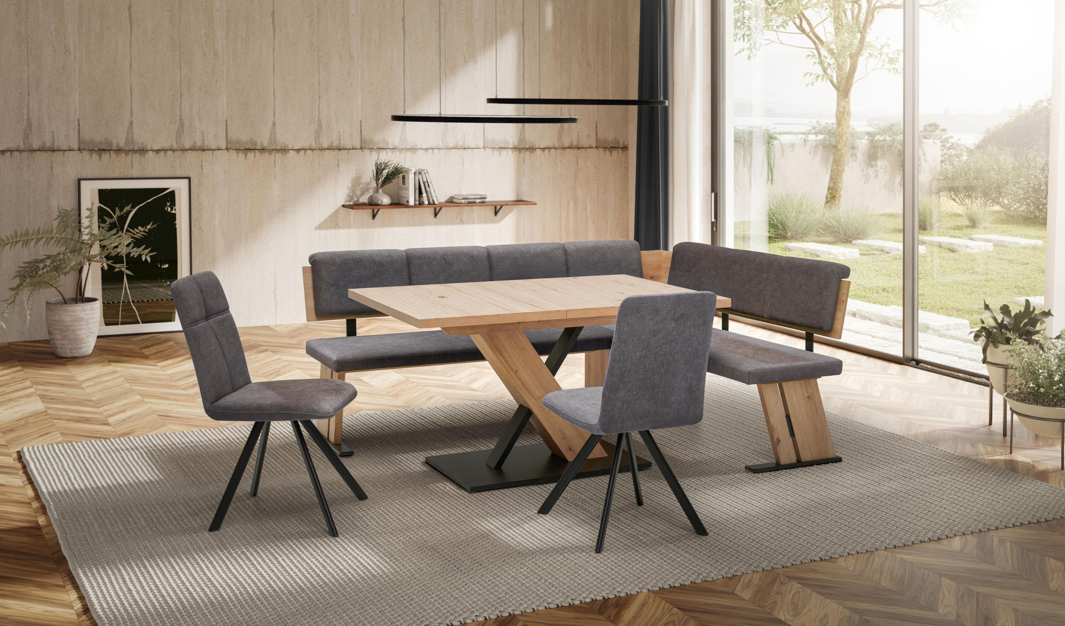 Eckbankgruppe MASSIVLINE & MORE SK Kota Braun, Mittelgrau