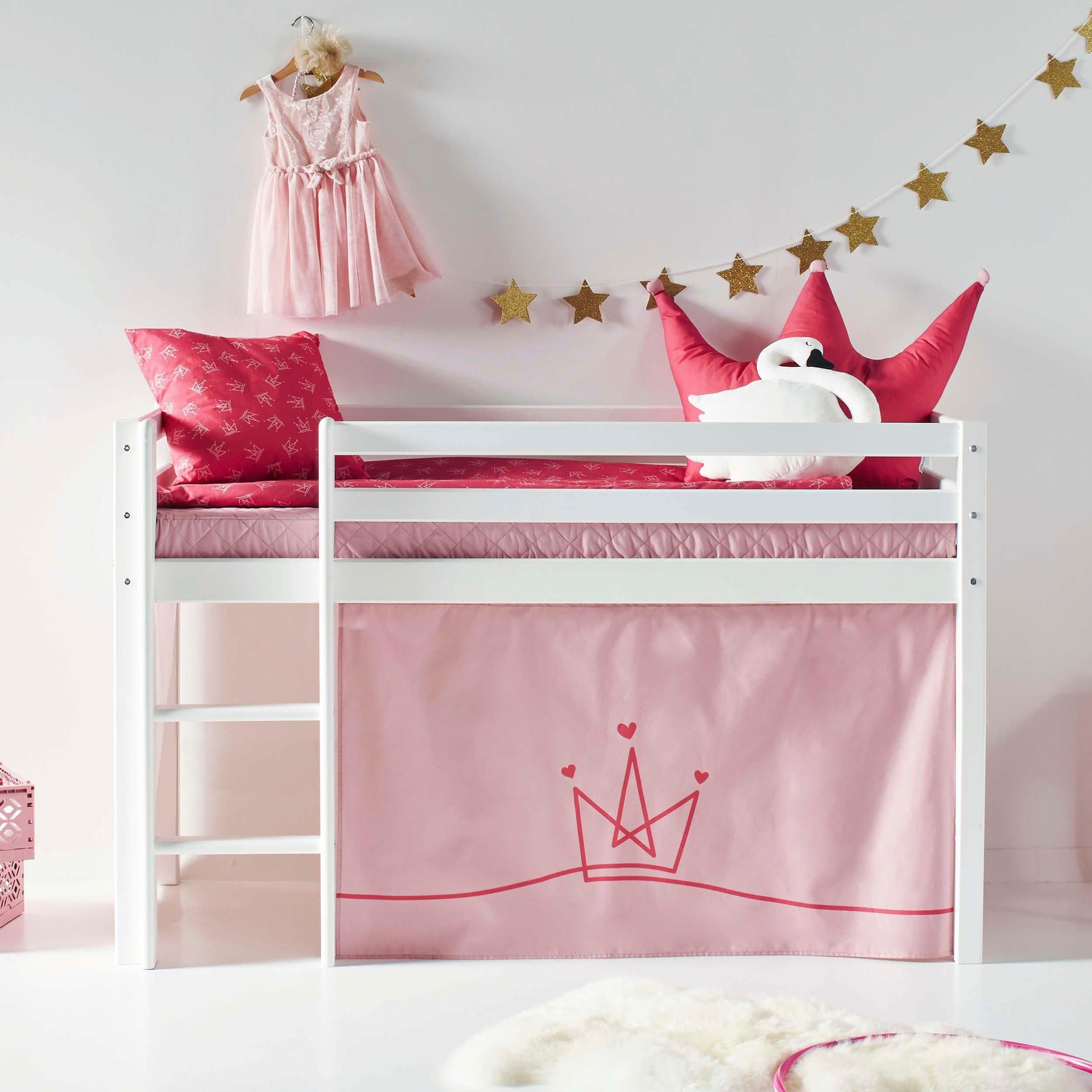 Hoppekids ECO Dream Kinderhochbett Massivholz Rosa Weiß