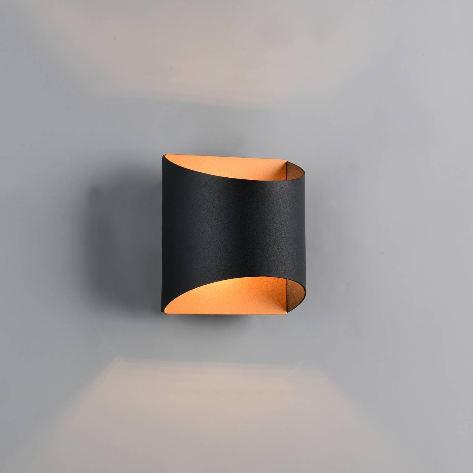 Wandlampe Samdel Schwarz-Gold Metall G9 Up/Down