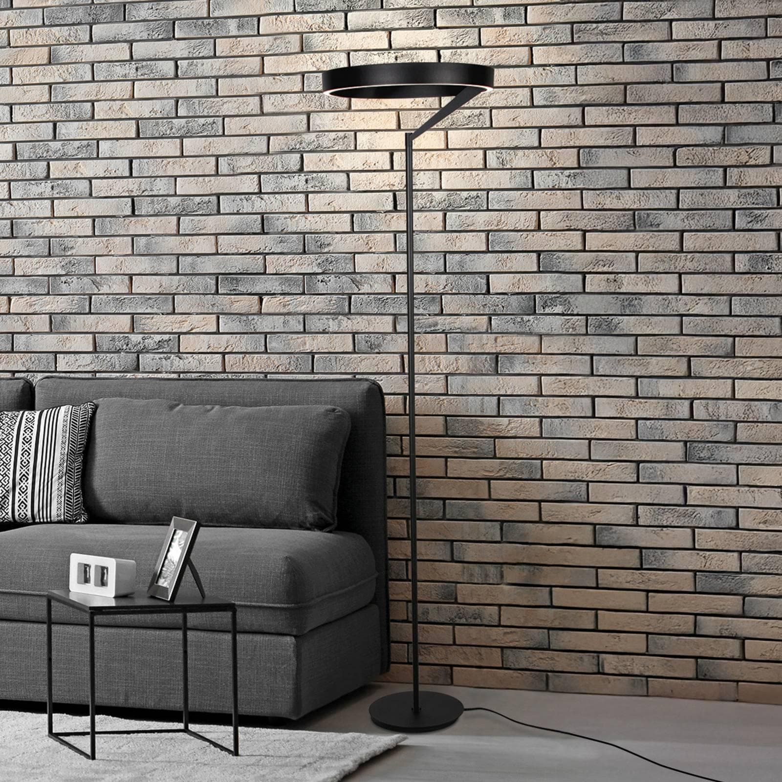 Steinhauer LED-Stehlampe Mykty Schwarz CCT-Funktion