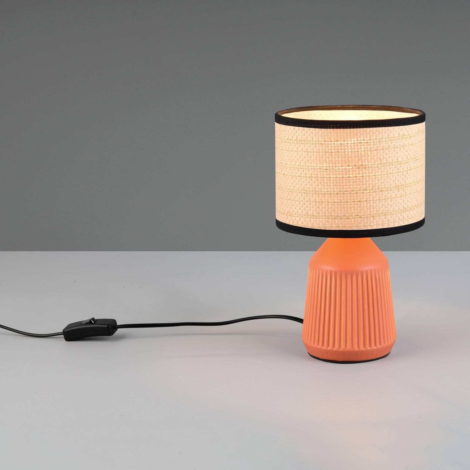 Tischlampe Formentera Terracotta/Beige Keramik/Papier