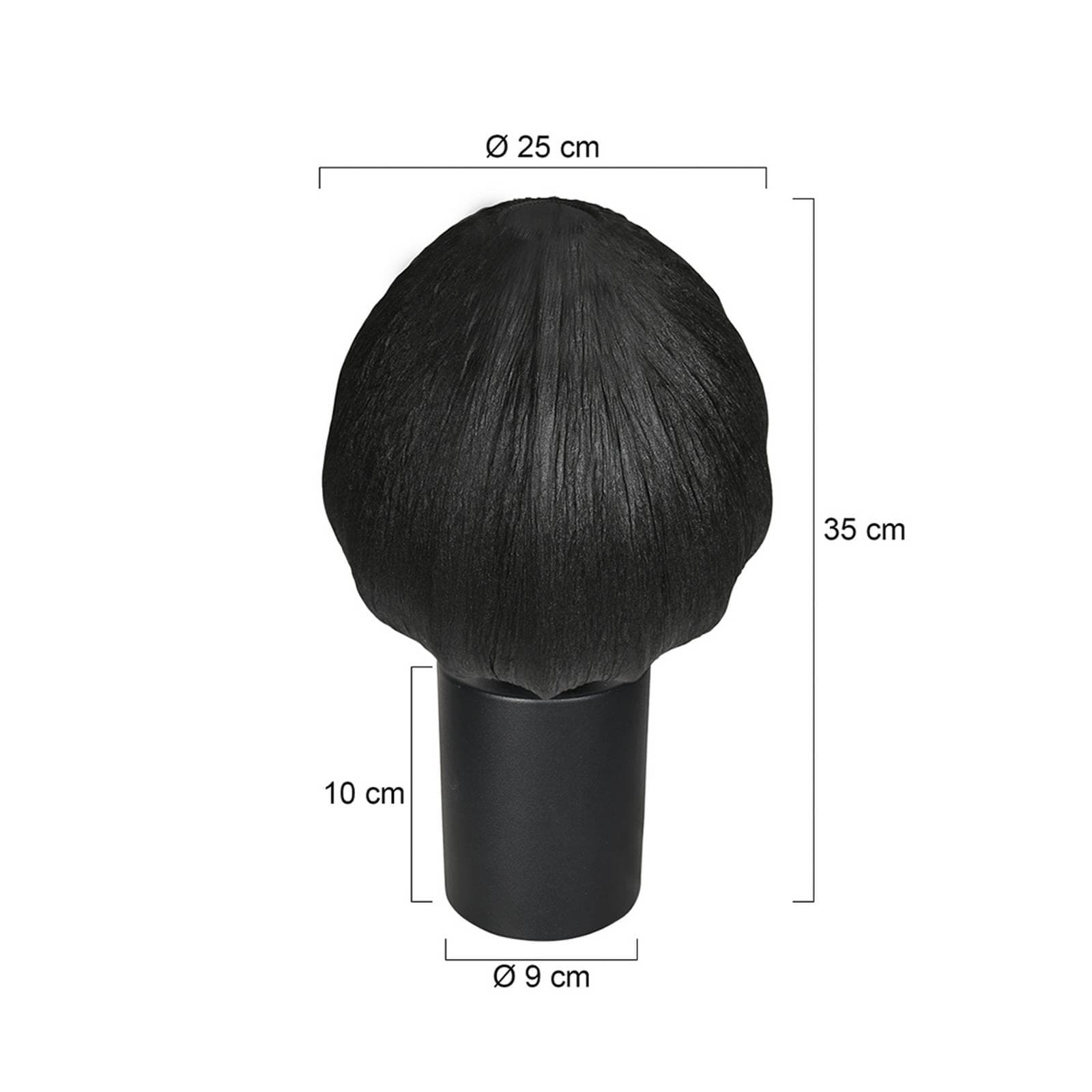 Steinhauer Tischlampe Bloeba Schwarz Leinen Metall