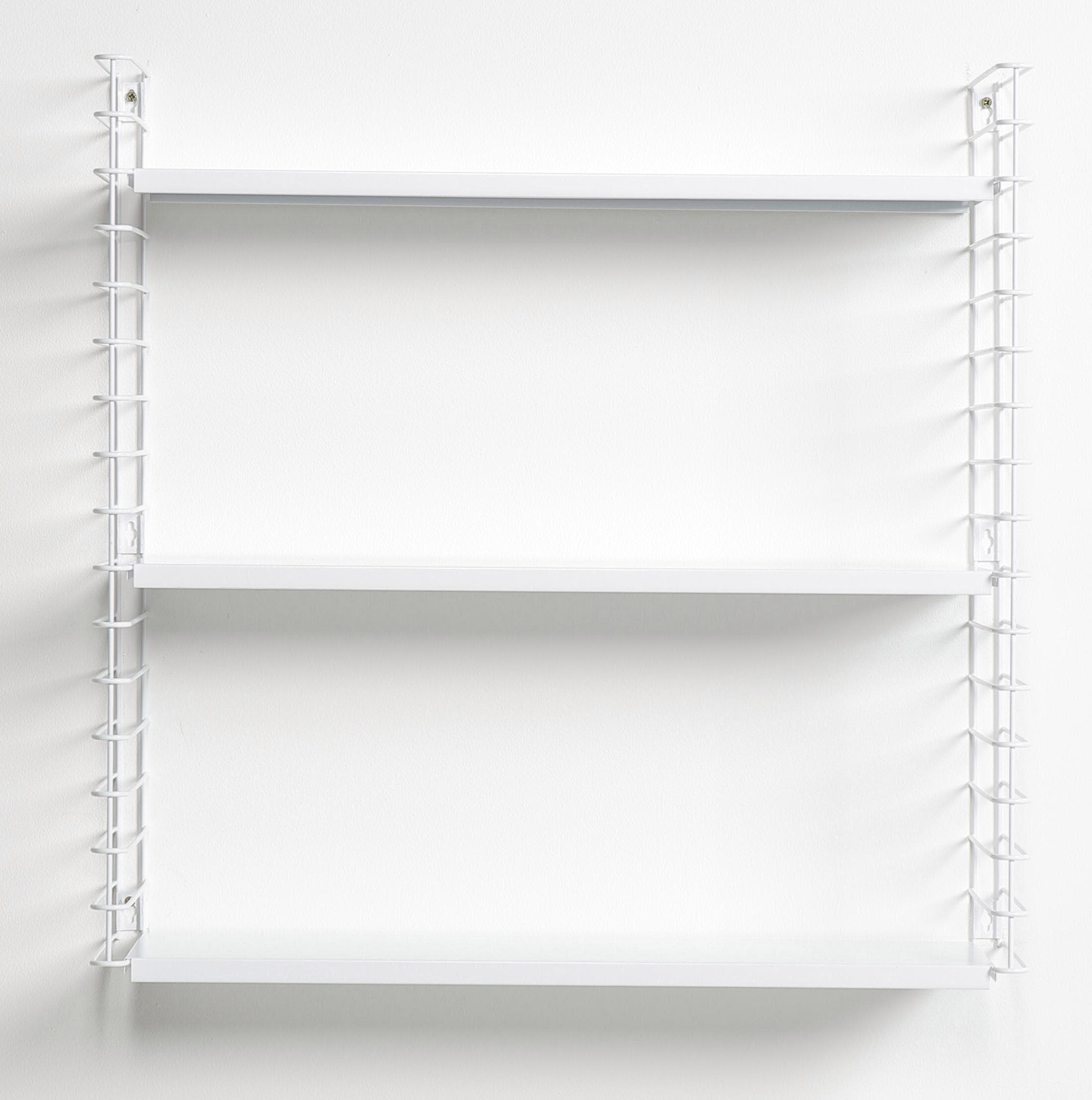 Modulares Metall-Wandregal | Erweiterbares Bücherregal in Schwarz