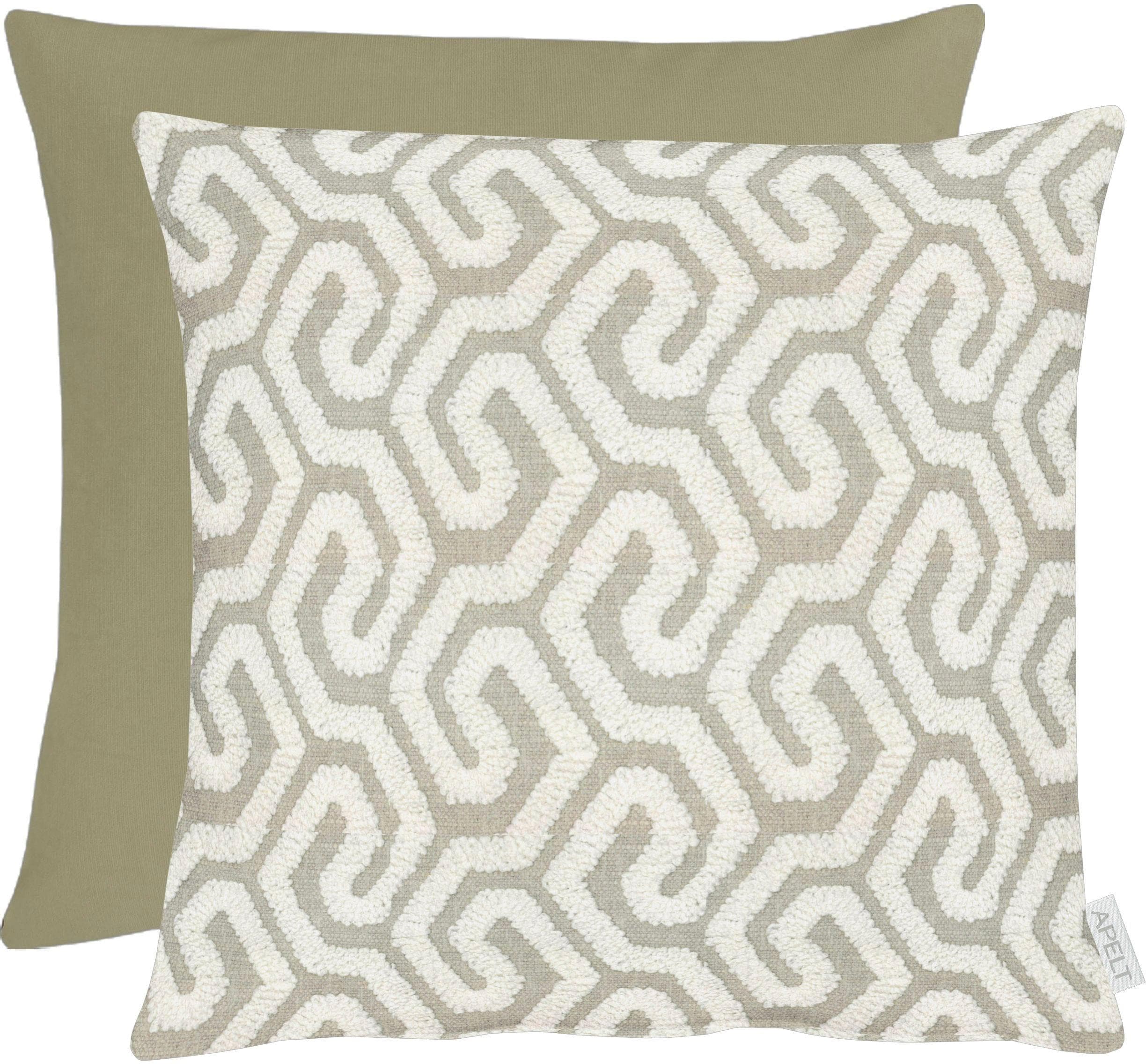 Dekokissen APELT Tiago Beige Gemustert 46x46cm Polyester Baumwolle