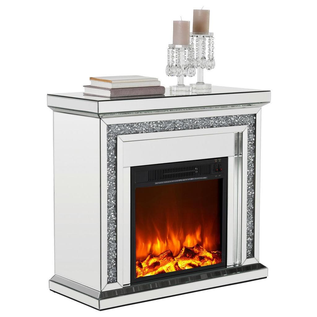 Xora Elektrokamin Silber mit Fernbedienung