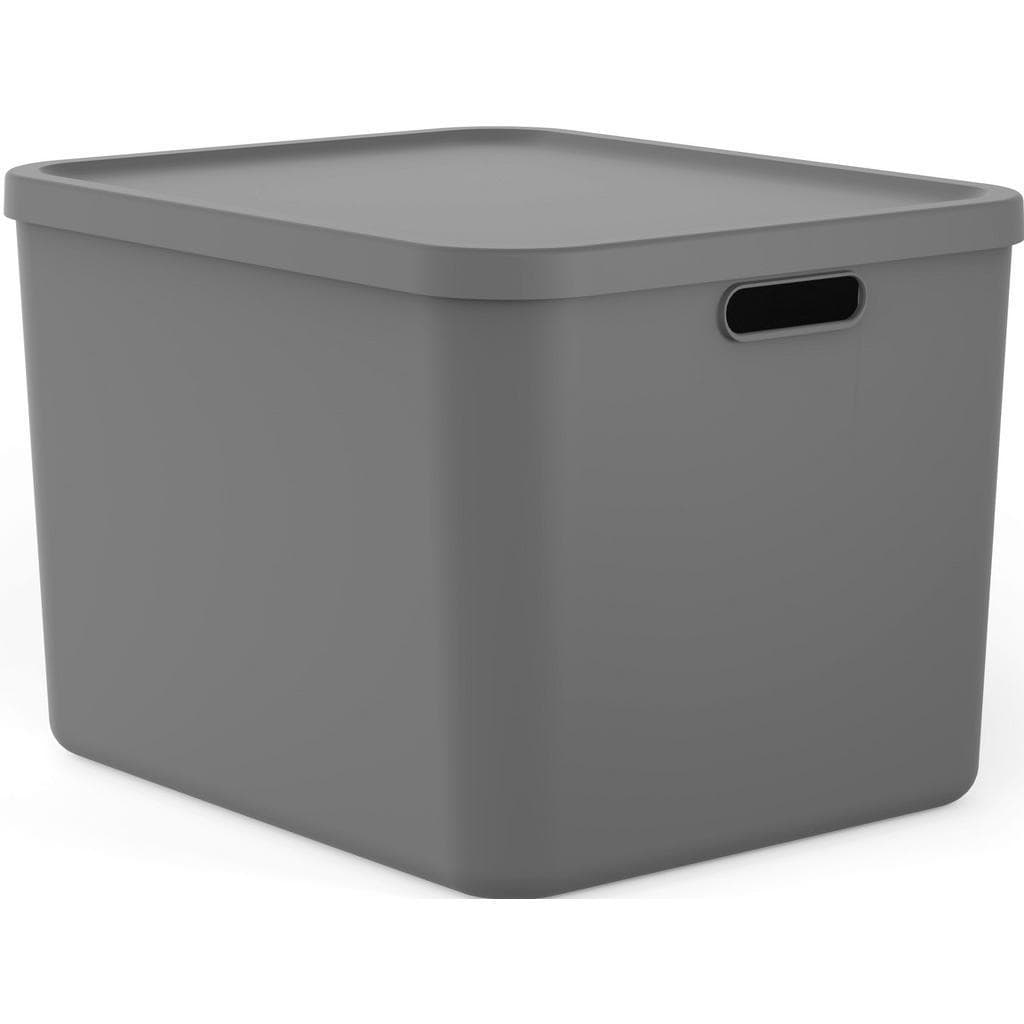 Rotho Aufbewahrungsbox Albula Anthrazit Kunststoff