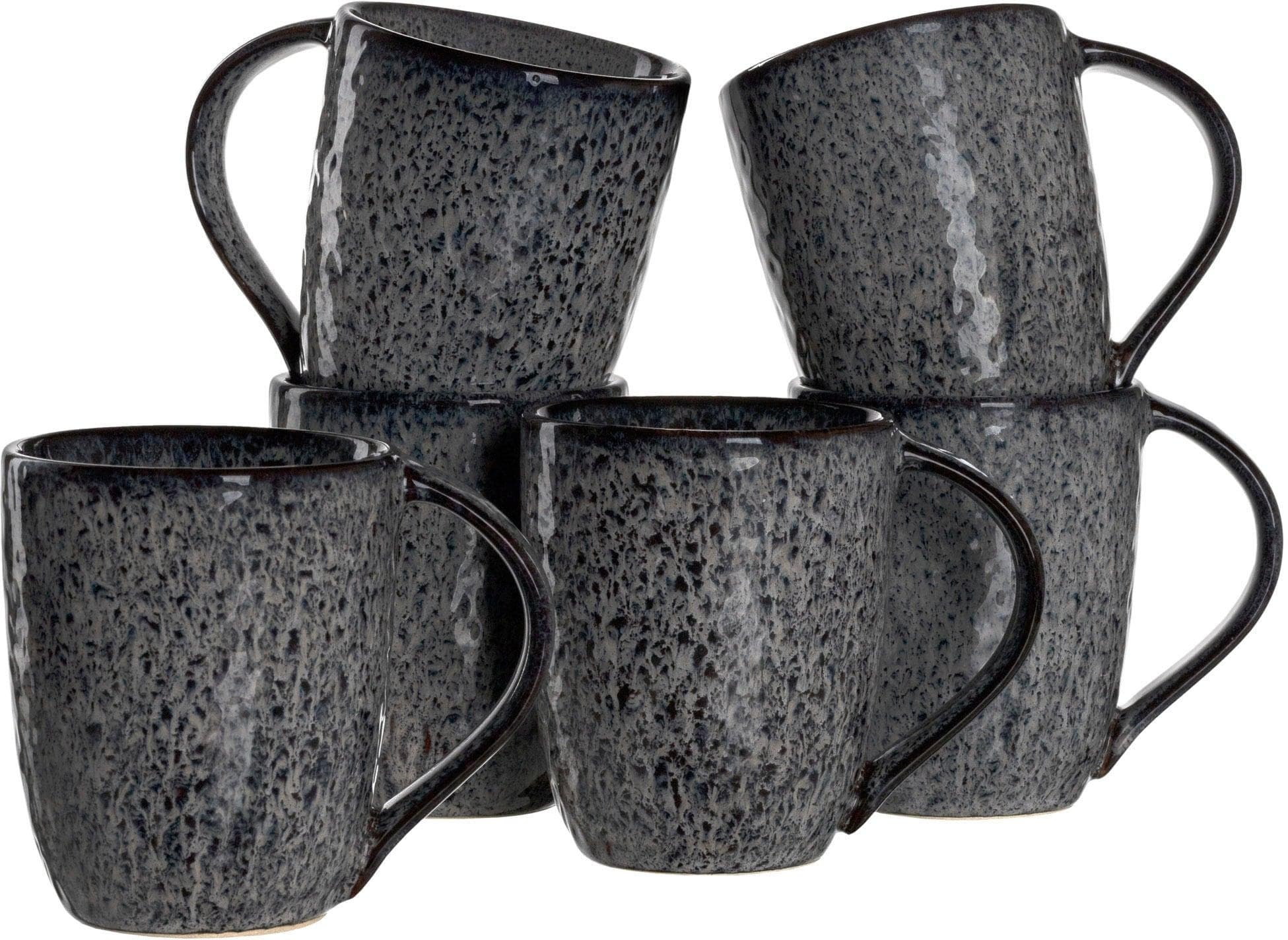 Leonardo MATERA Tasse Anthrazit Keramik 6er-Set 430 ml
